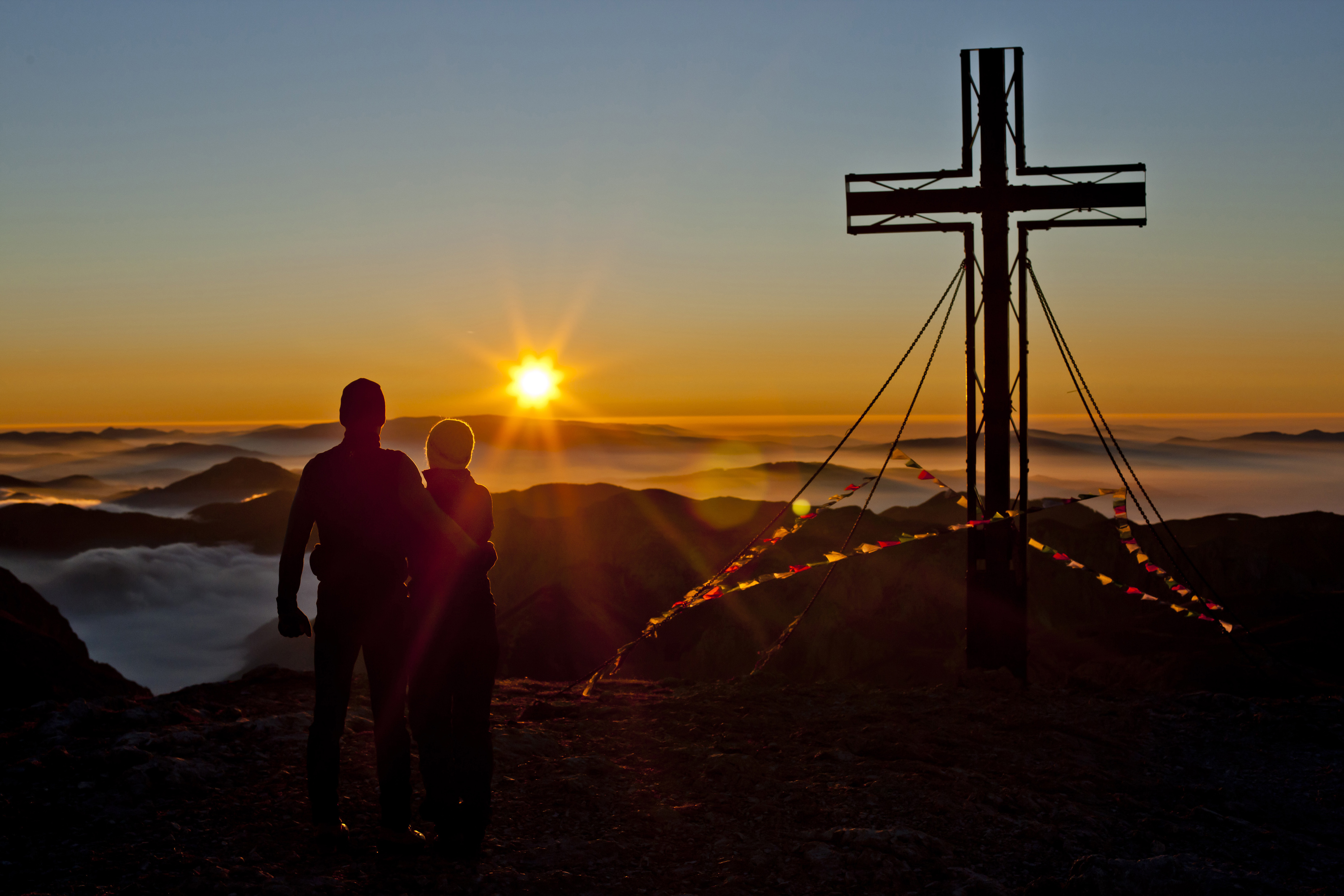 Sonnenaufgang auf einem Berg