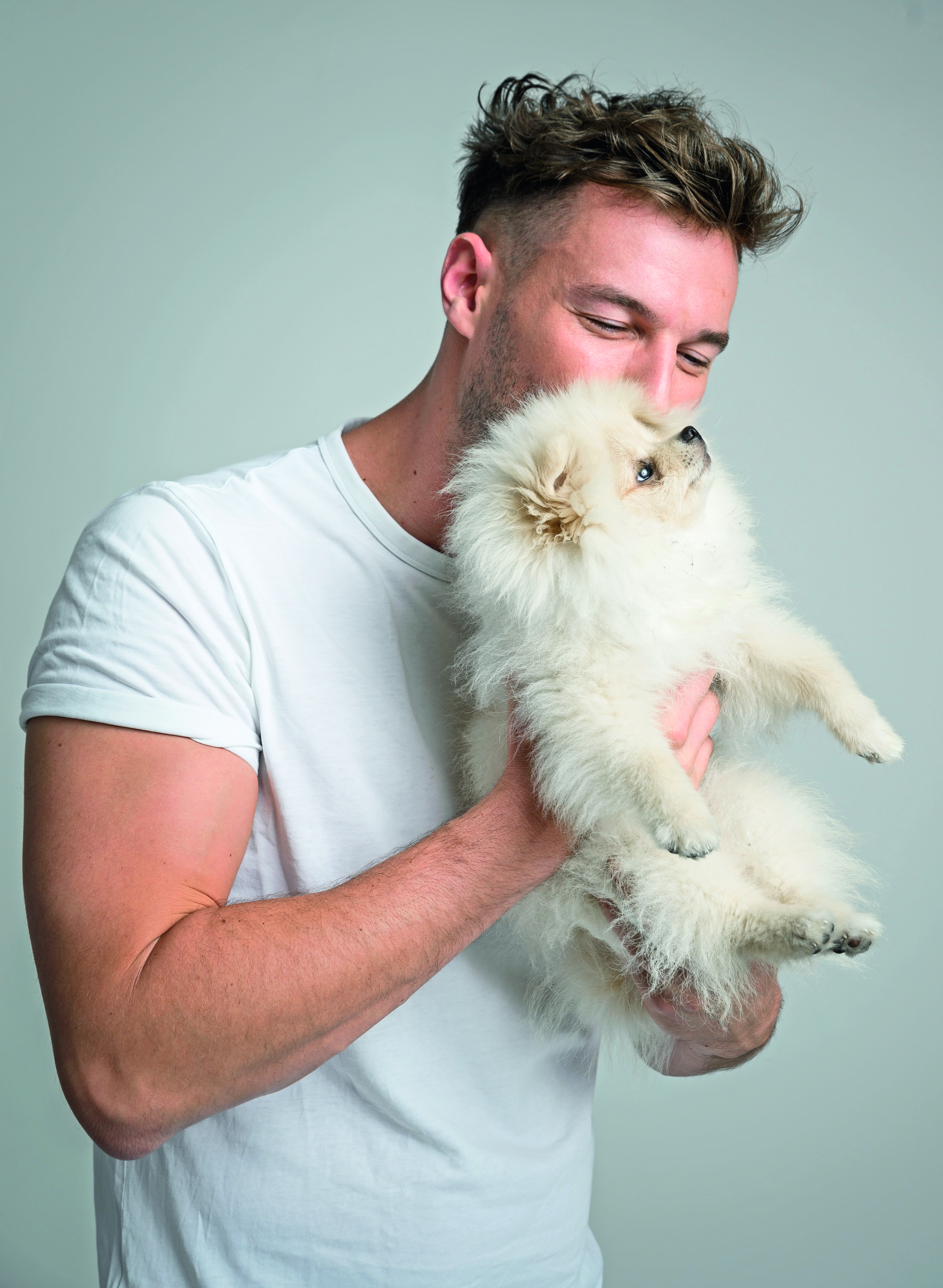 Paul Pizzera und sein Hund Hank „the Tank“.