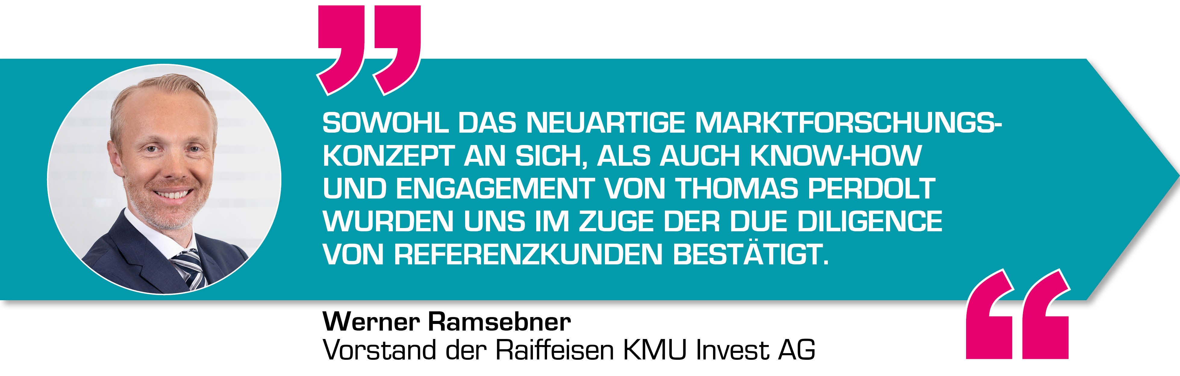 Werner Ramsebner, Vorstand der Raiffeisen KMU Invest AG, Zitat go2market