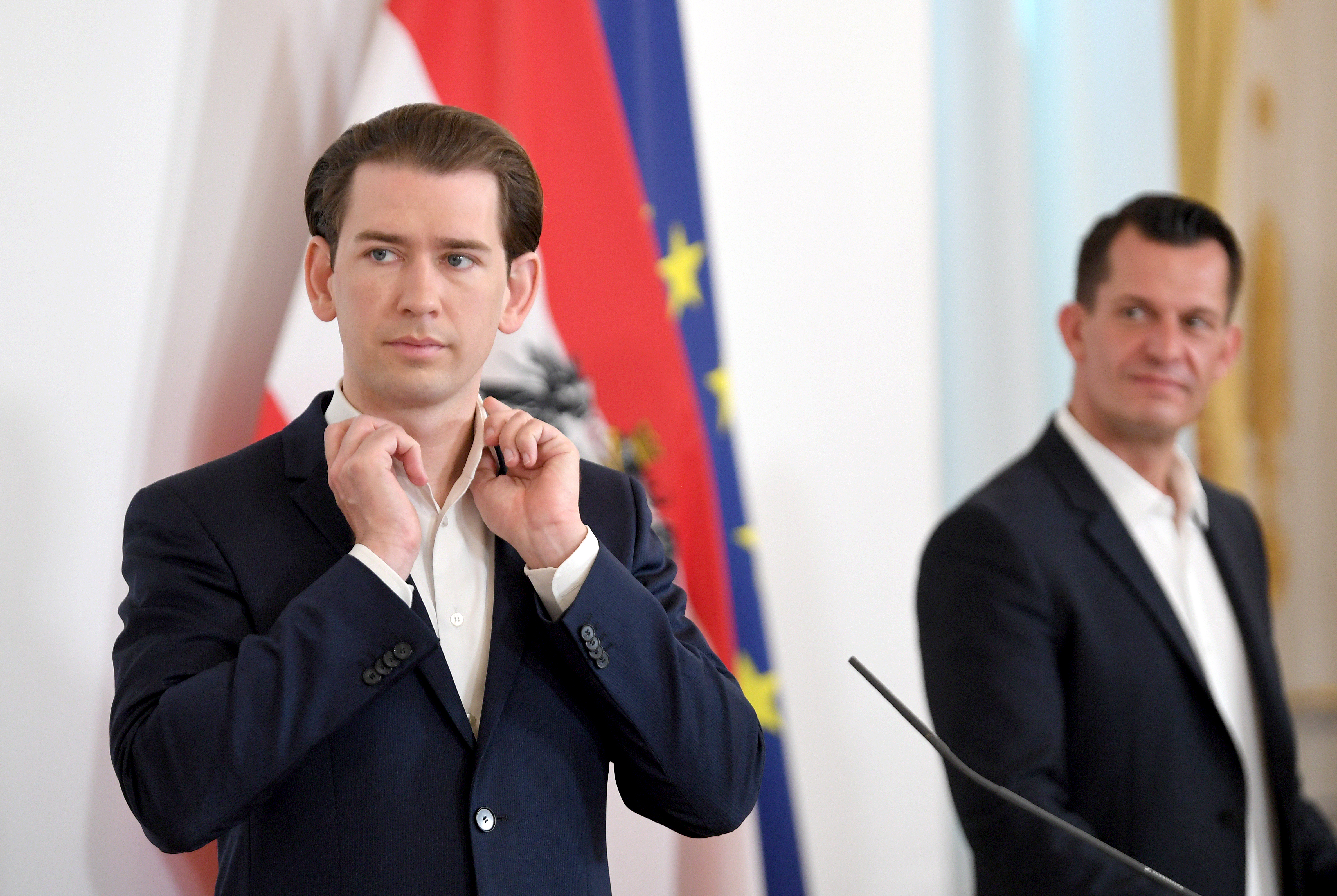 Bundeskanzler Sebastian Kurz und Gesundheitsminister Wolfgang Mückstein