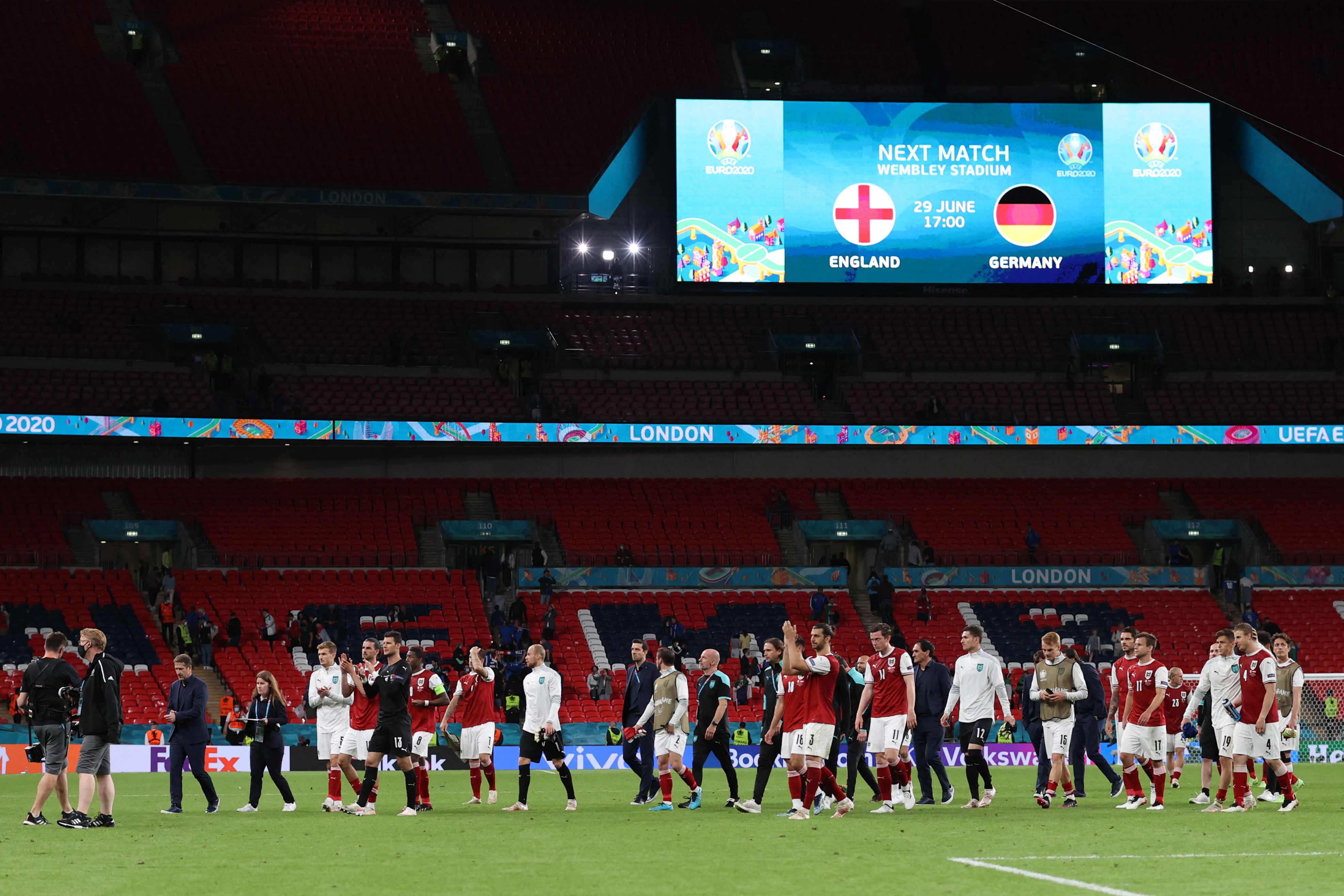 Österreichische Fußballnationallmannschaft im Wembleystadium