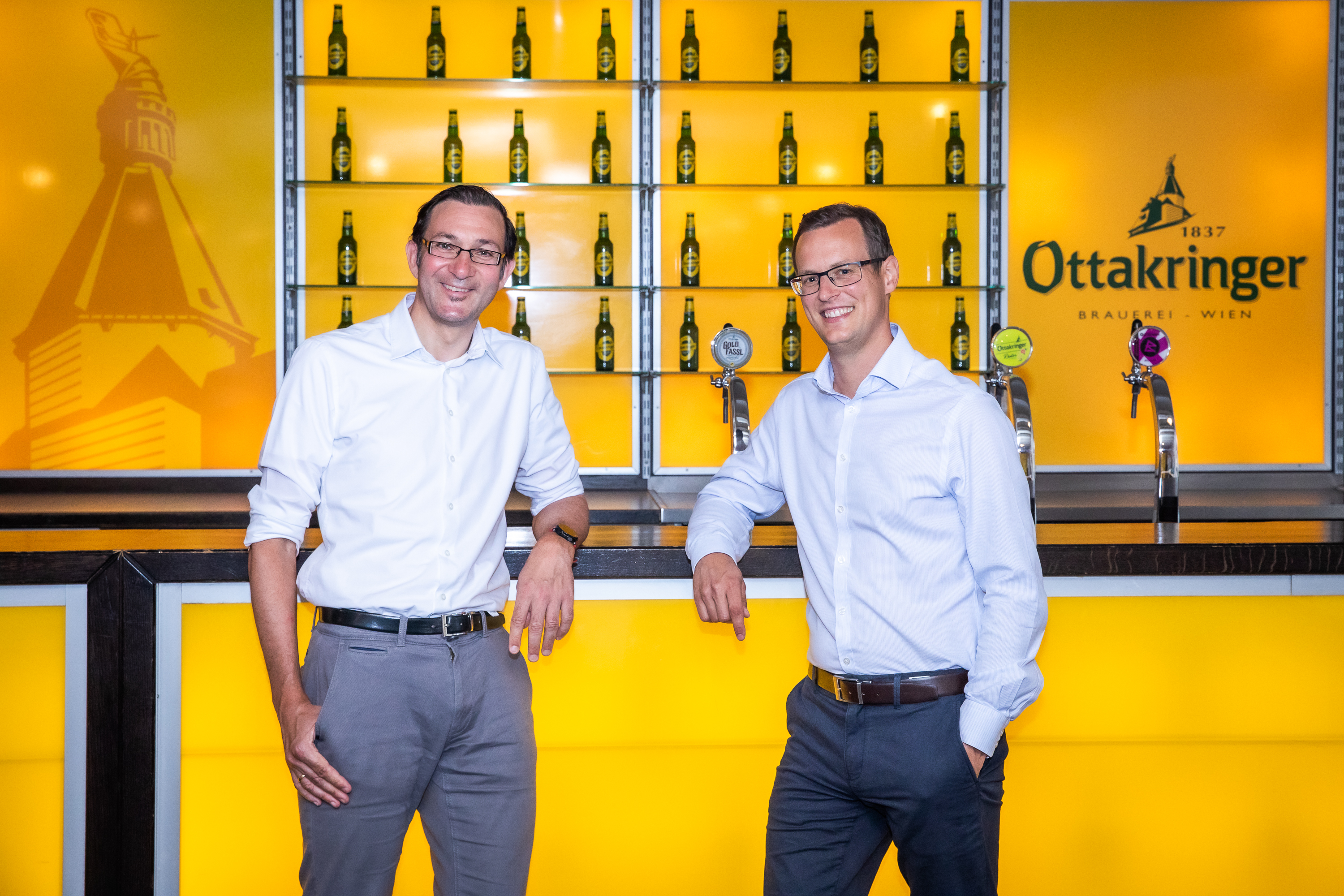 Die Ottakringer-Geschäftsführer Tobias Frank und Harald Mayer