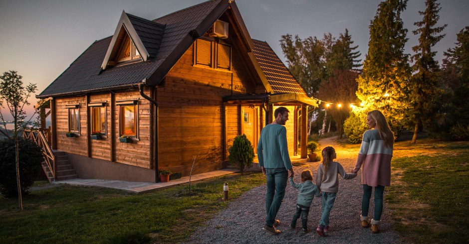 Haus am Land mit Familie