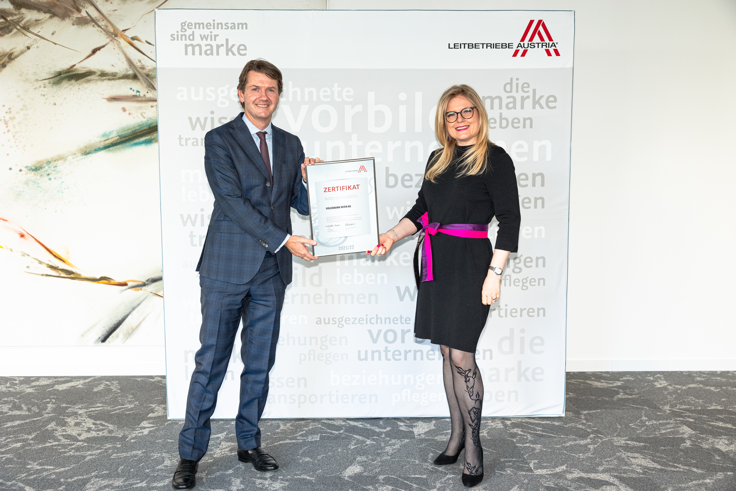 Gerald Fleischmann und Monica Rintersbacher bei der Preisverleihung