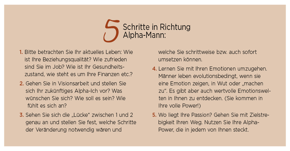 5 Schritte in Richtung Alpha-Mann