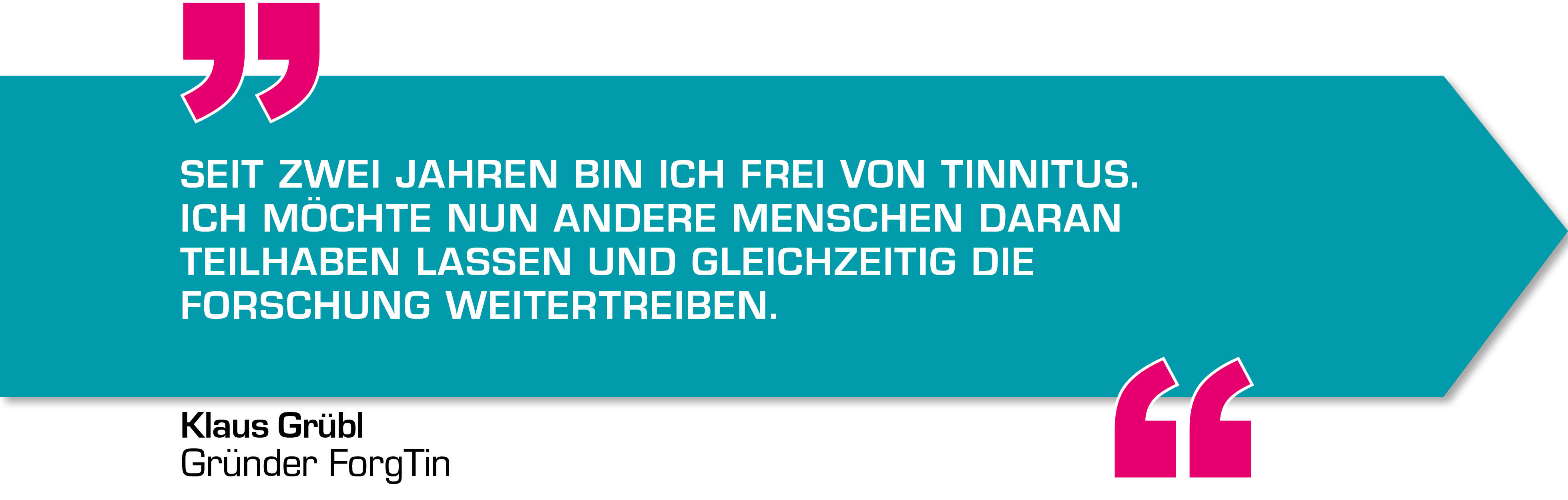 Zitat Klaus Grübl, Gründer ForgTin