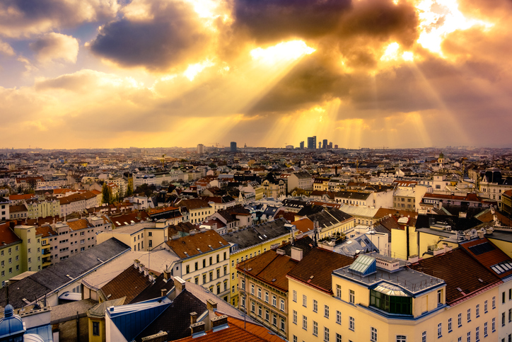 Wolkenhimmel über Wien