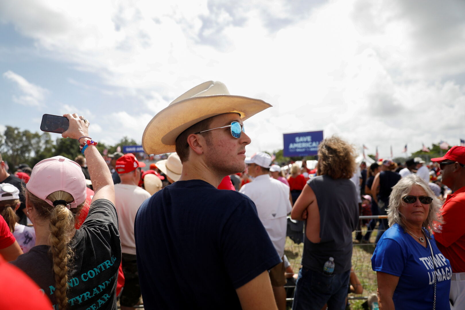 Trump Anhänger auf einer Versammlung in Florida