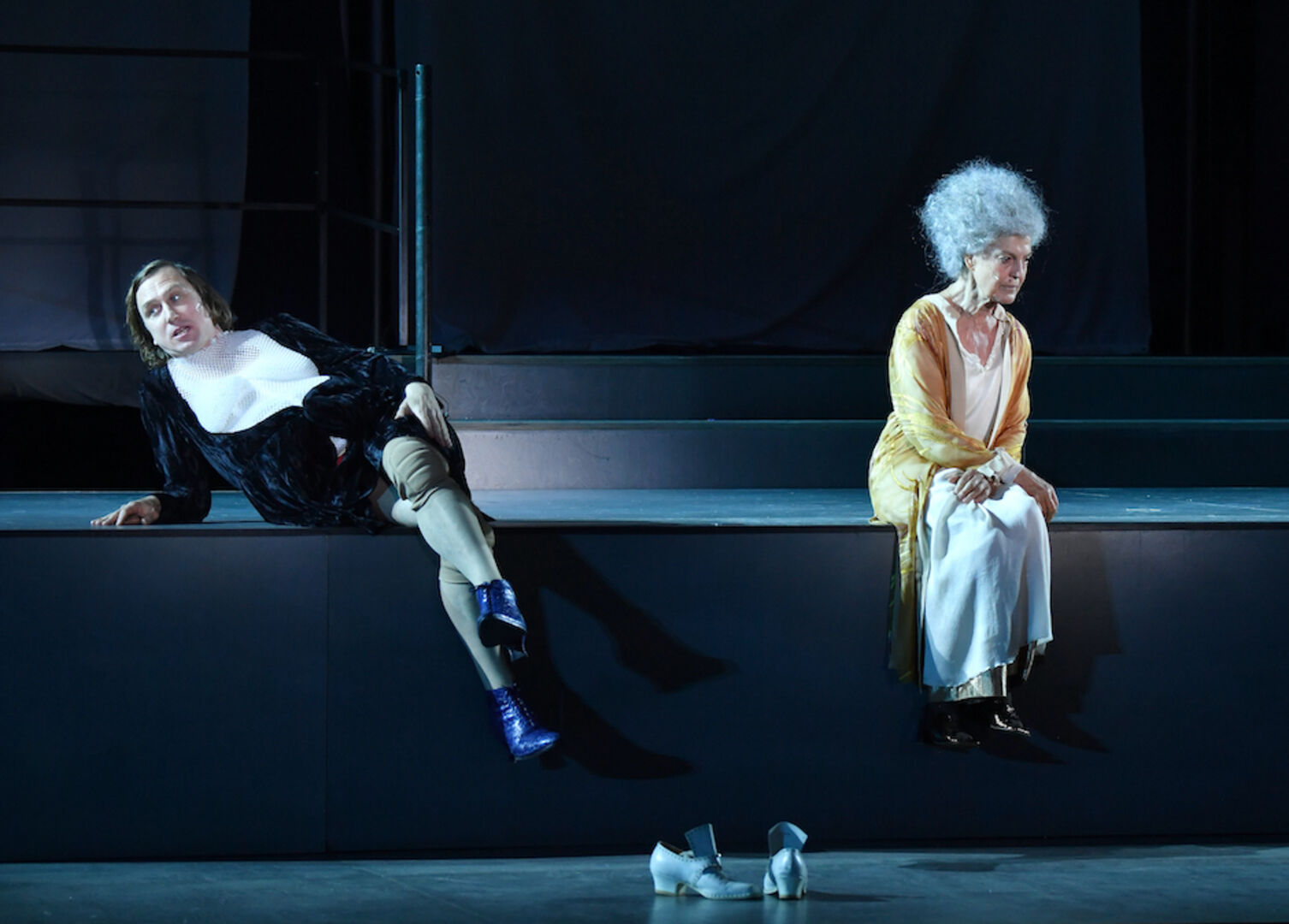 Lars Eidinger und Angela Winkler