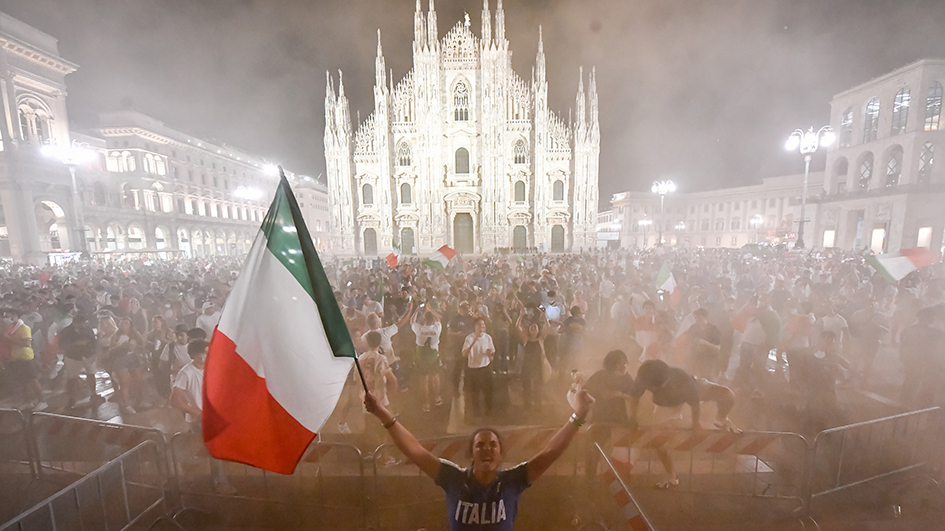 Italienische Fans feiern den EM-Titel
