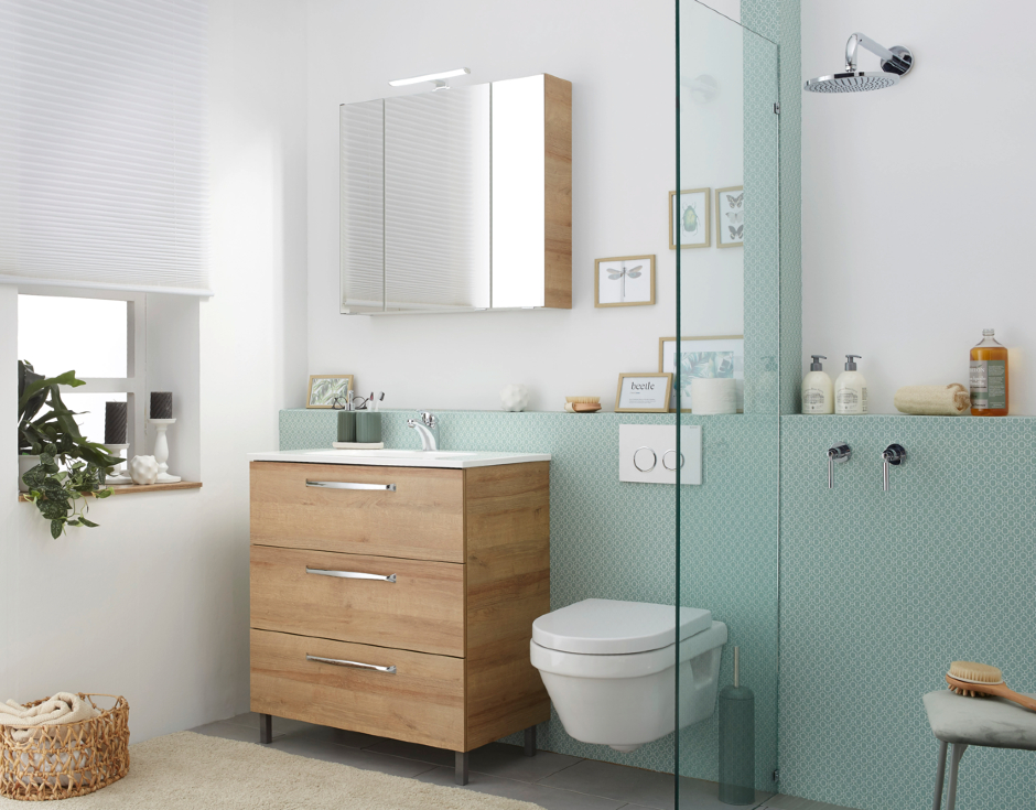 Mini-Badezimmer im Retro-Chic | Credit: XXXLutz