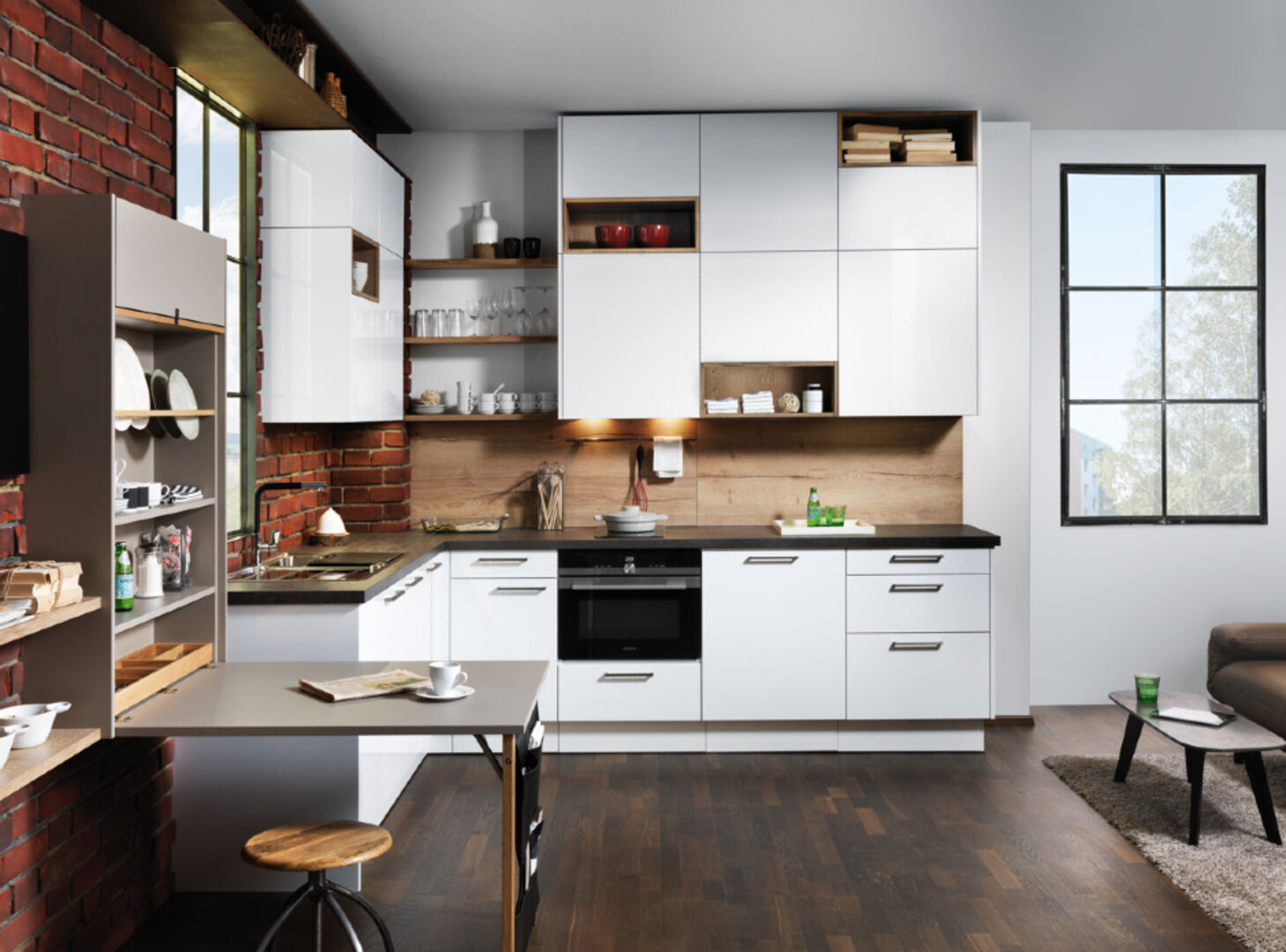 Ländlich inspirierte kleine Küche | Credit: XXXLutz