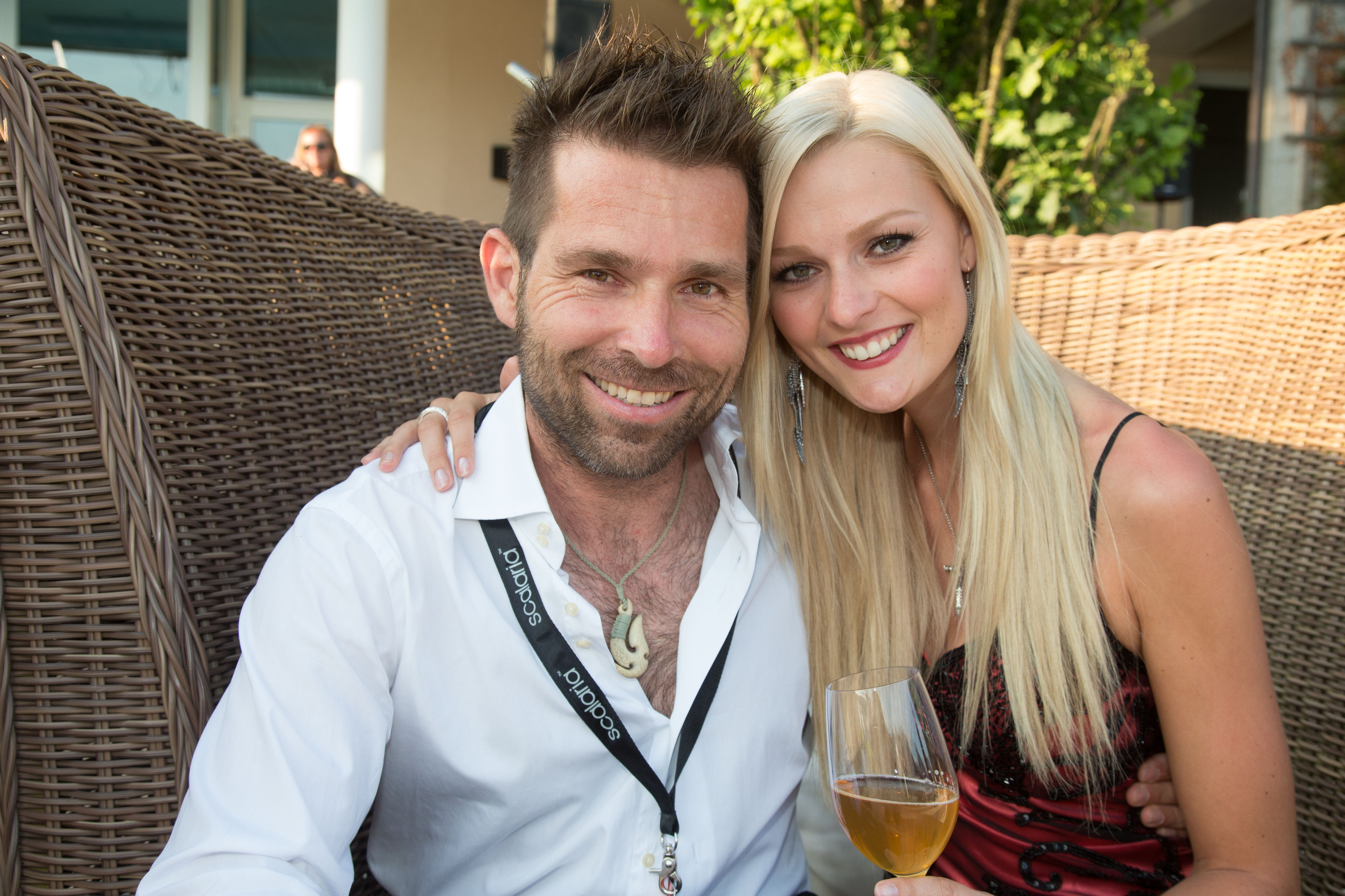 Pilot Hannes Arch mit seiner Freundin