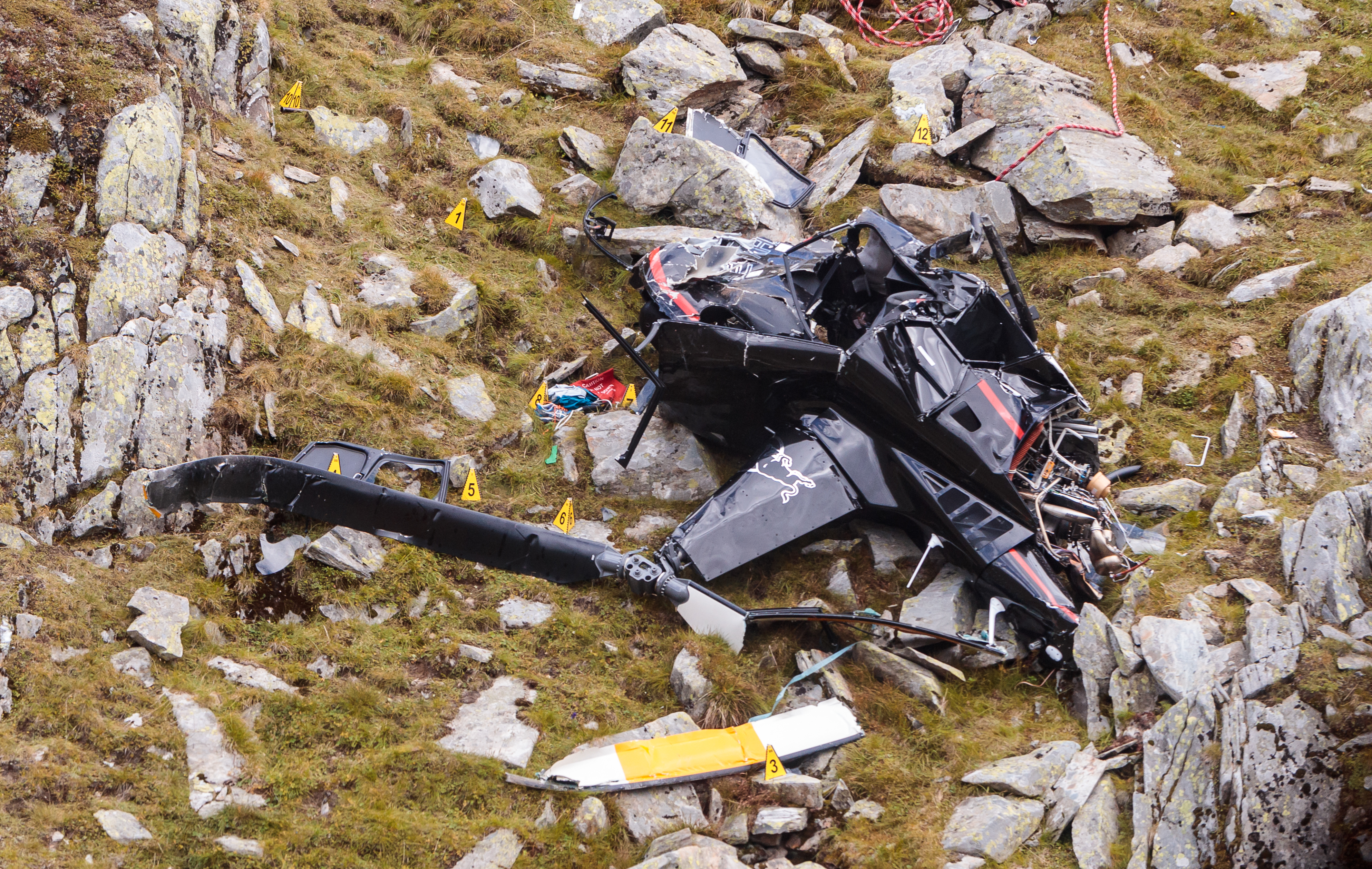 Das Hubschrauber-Wrack von Hannes Arch