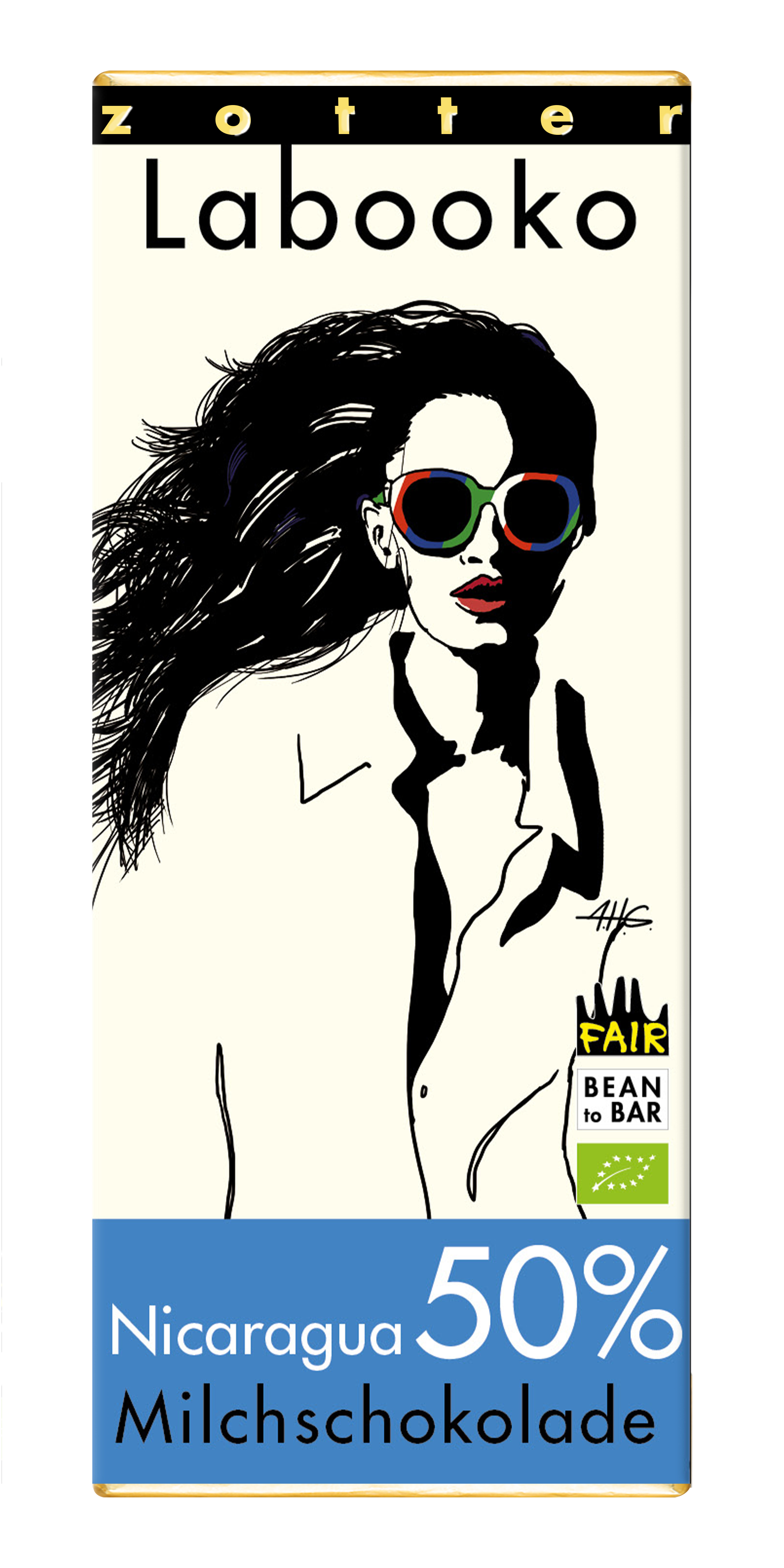 Produktfoto der Zotter Schokolade Labooko Nicaragua 50 %