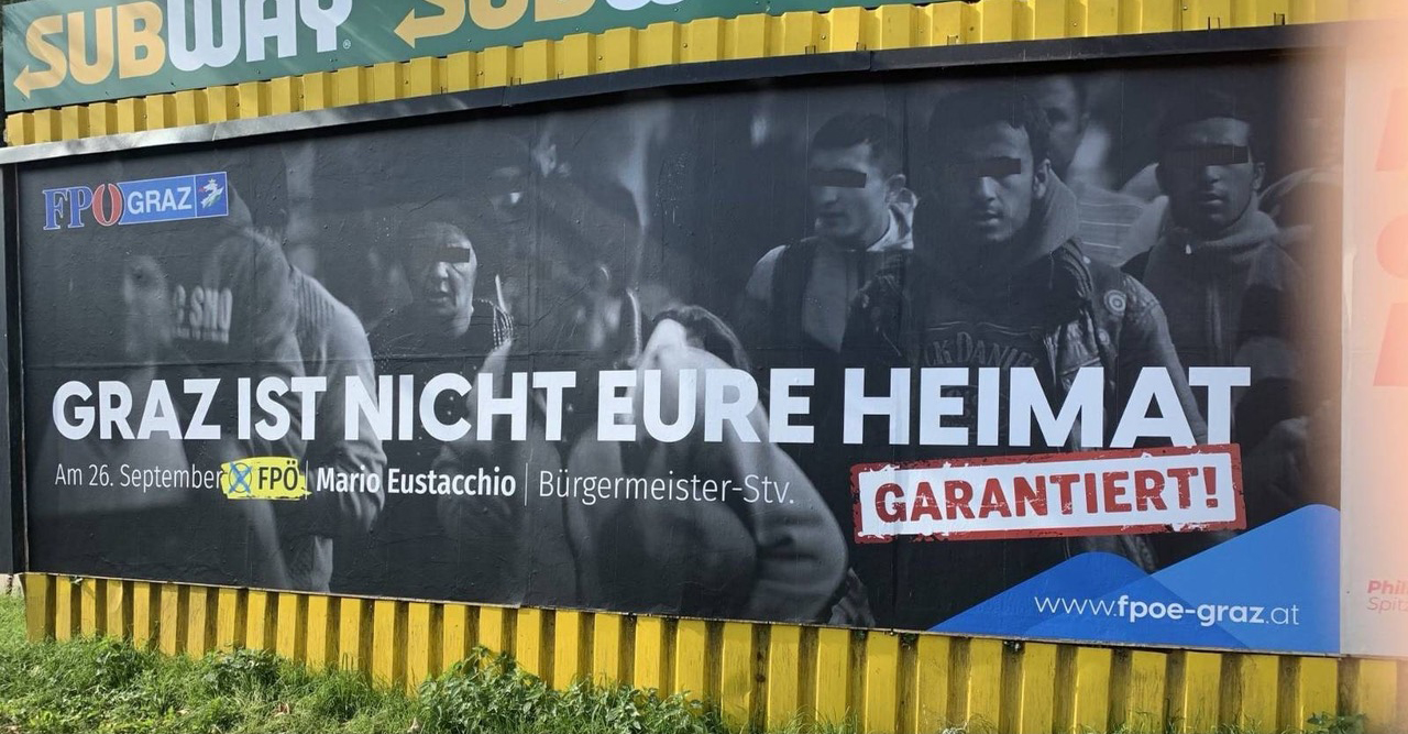 Plakat der FPÖ Graz
