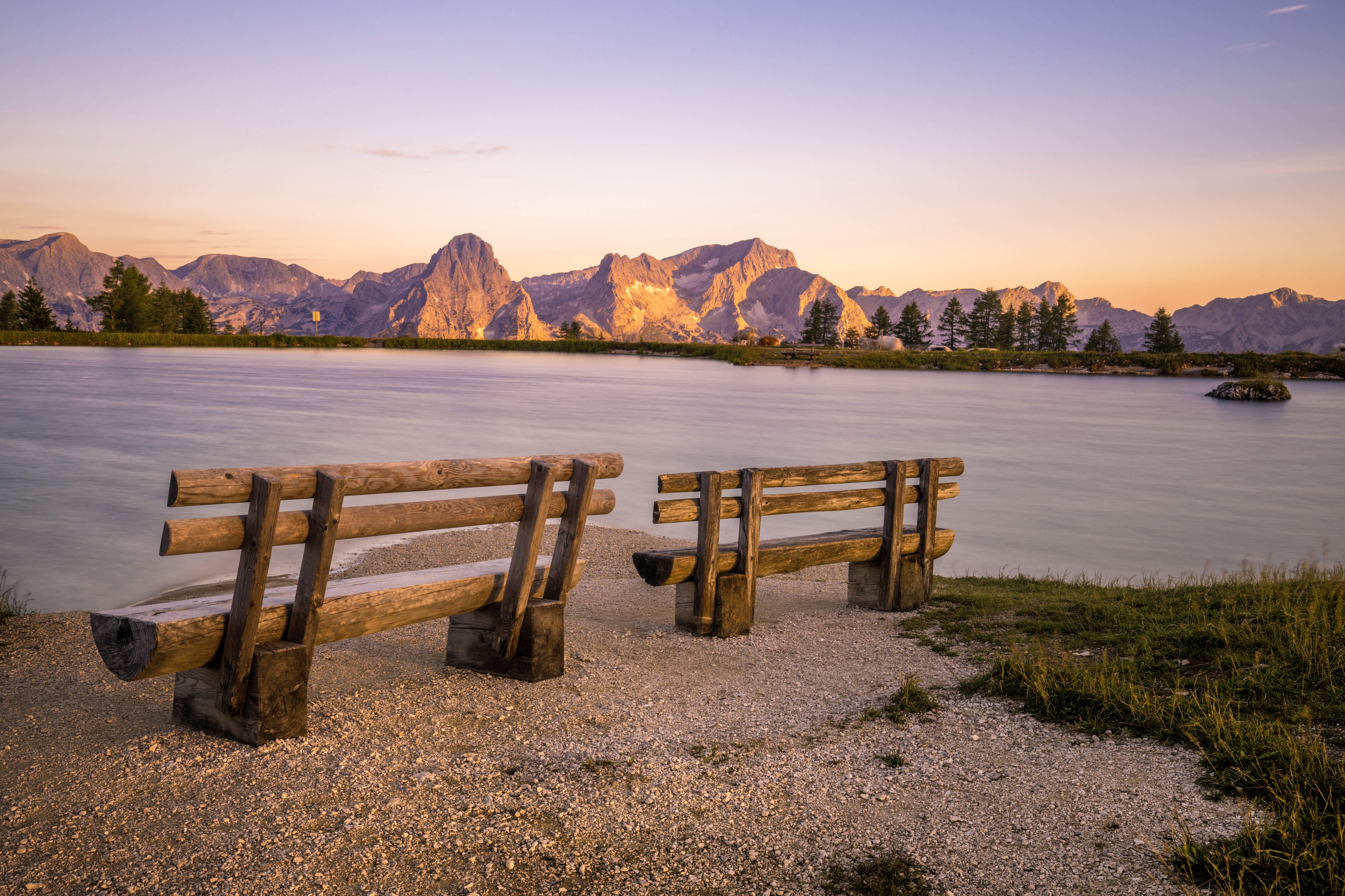 Sonnenuntergang am Schafkogelsee in Oberösterreich | Credit: Bernhard Paschinger