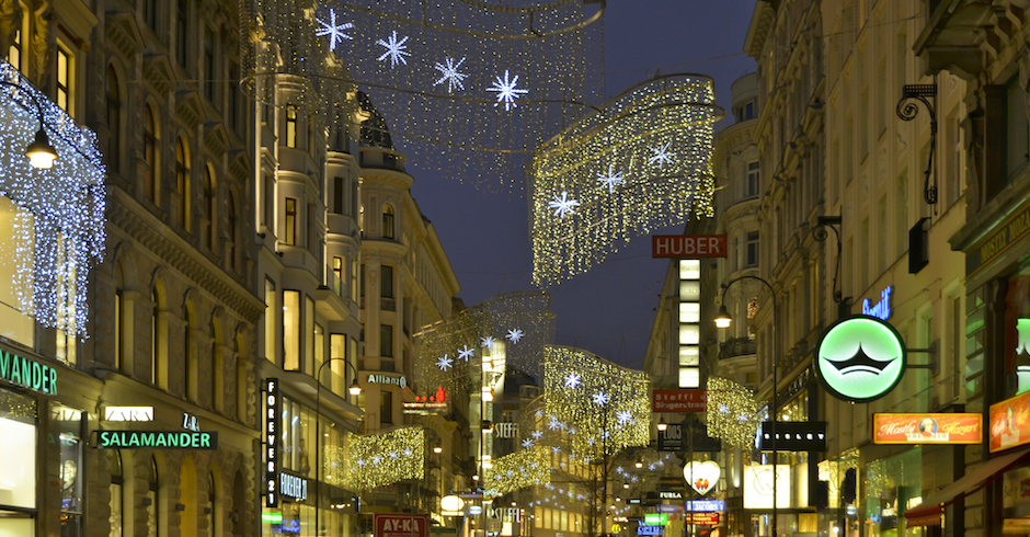 Weihnachtlich beleuchtete Wiener Innenstadt | Credits: Kronsteiner/PID