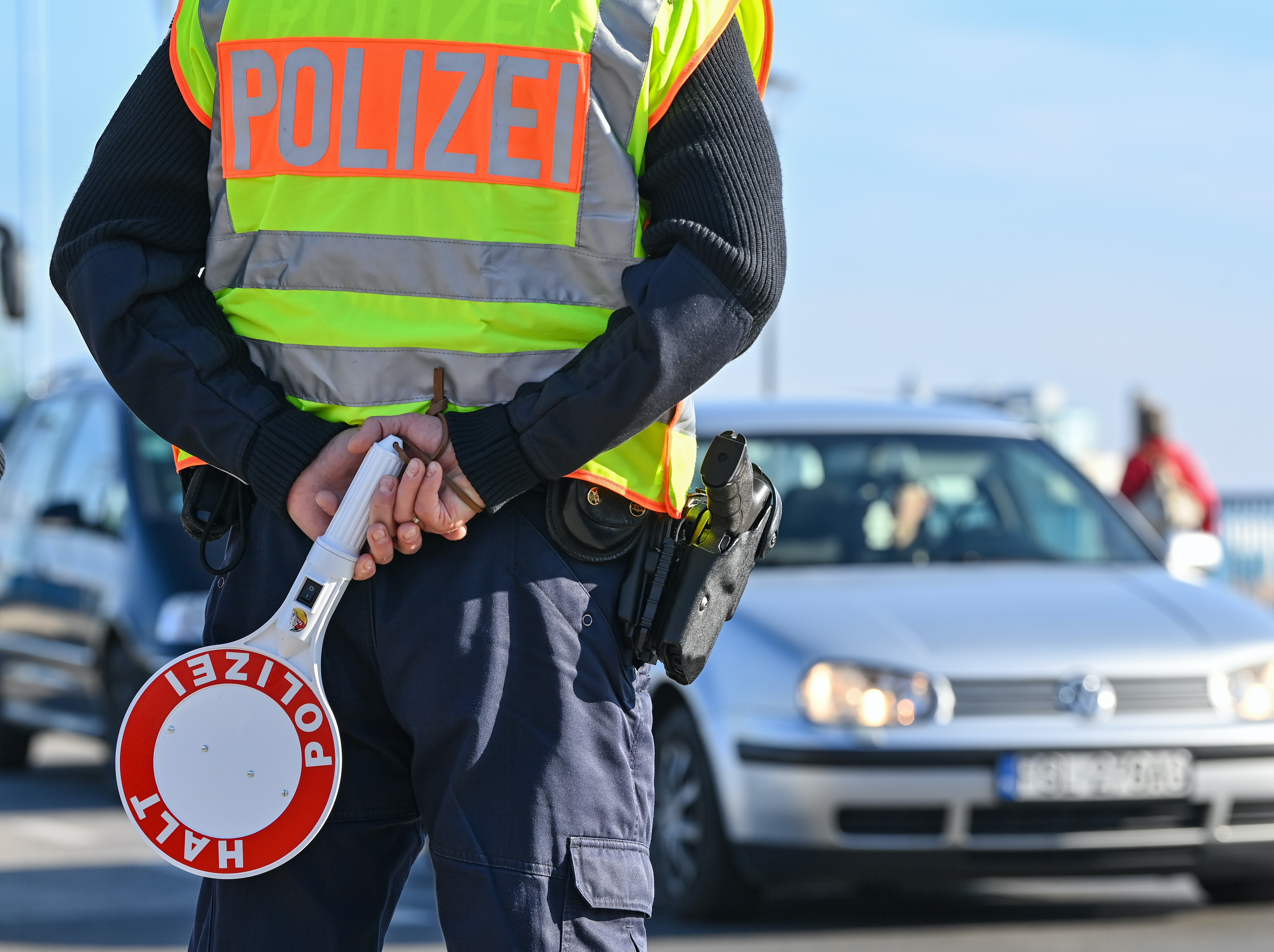 Ausreisekontrolle der Polizei