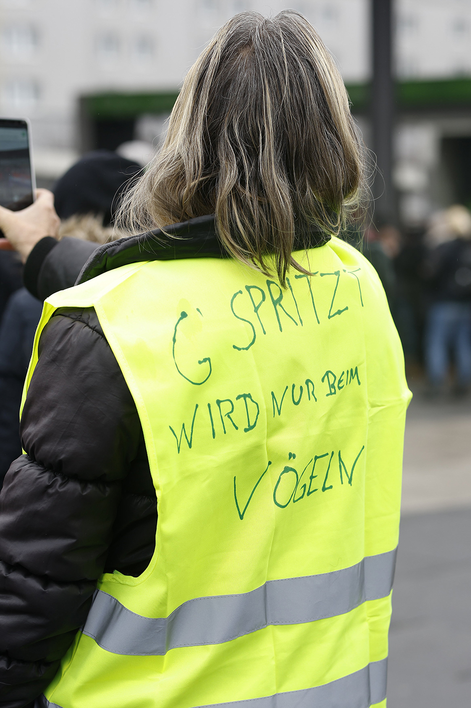 Demonstrantin in Graz