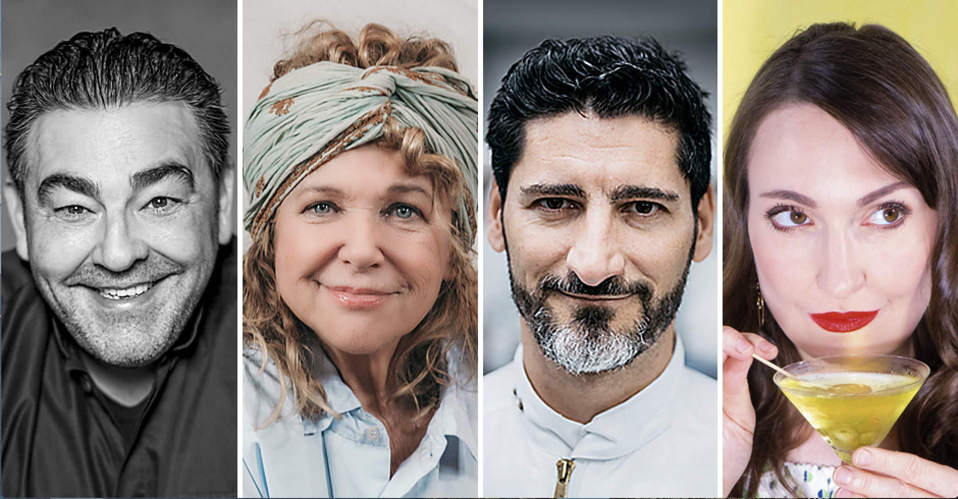 Vier Spitzenköche | Credit: Inge Prader/Neni/Ingo Pertramer/Toby Wulff/Collage: Frank Garzarolli Thurnlackh