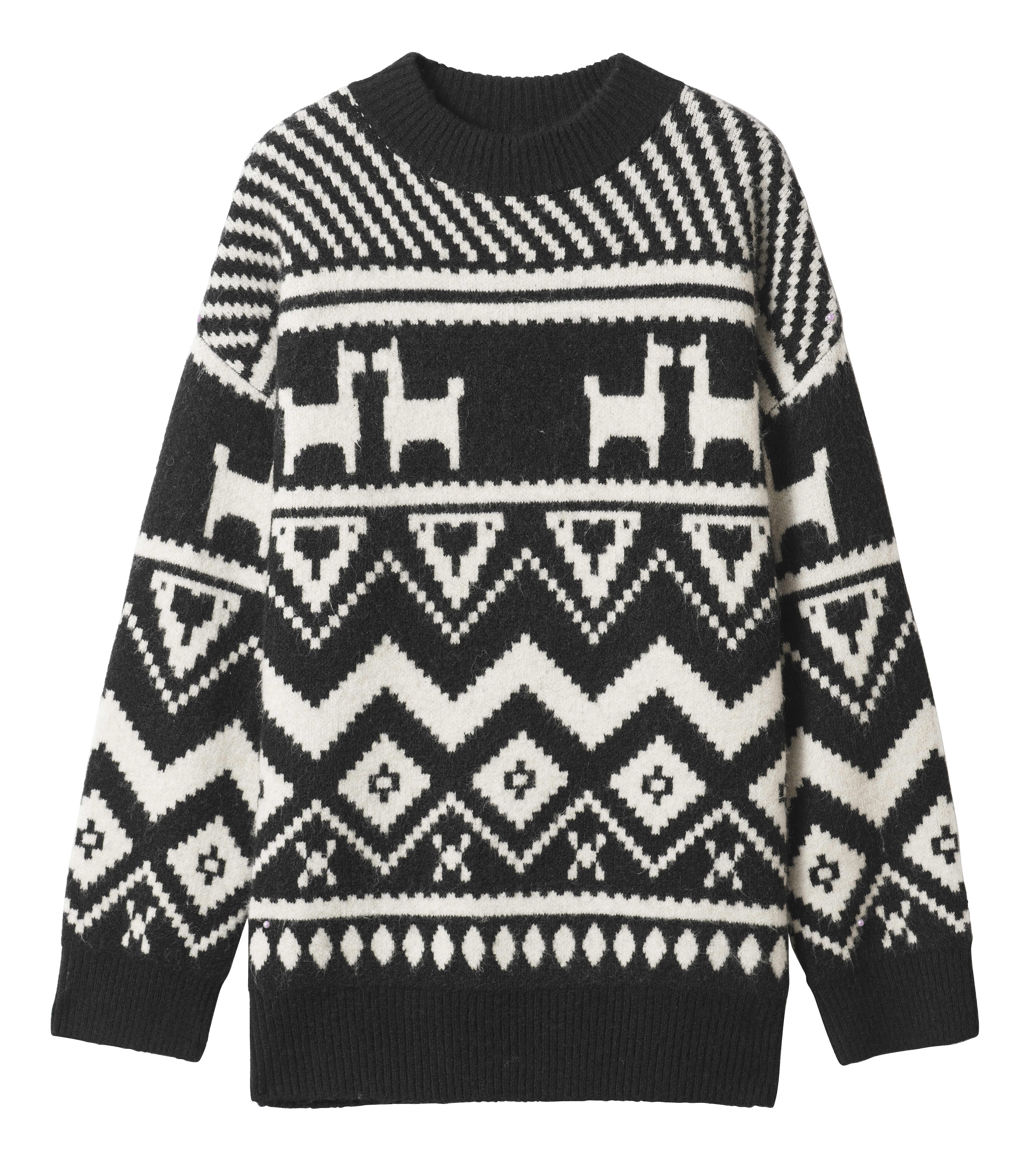 Pullover mit Alpaka-Motiv