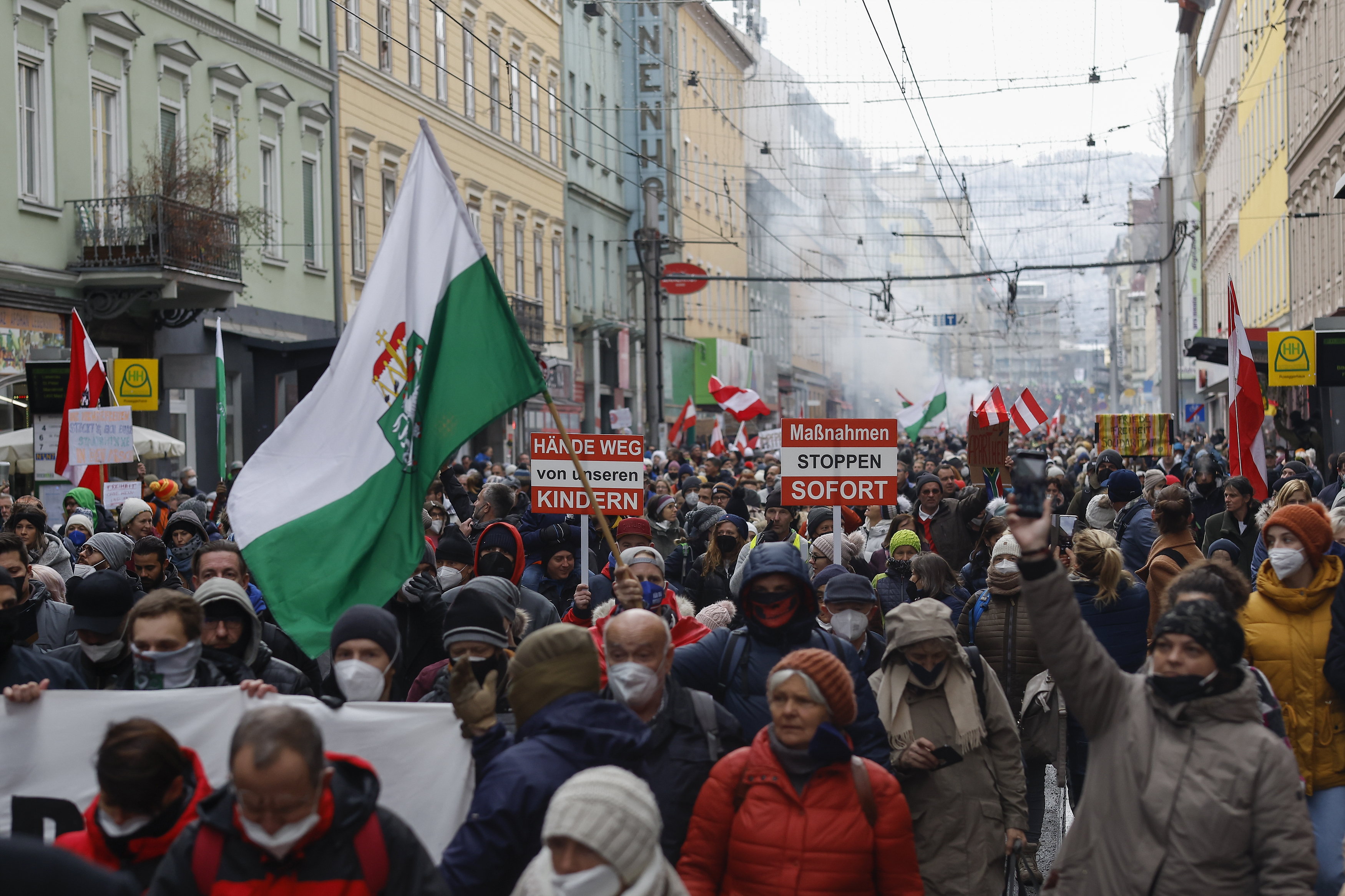 CoV-Demonstration in Graz