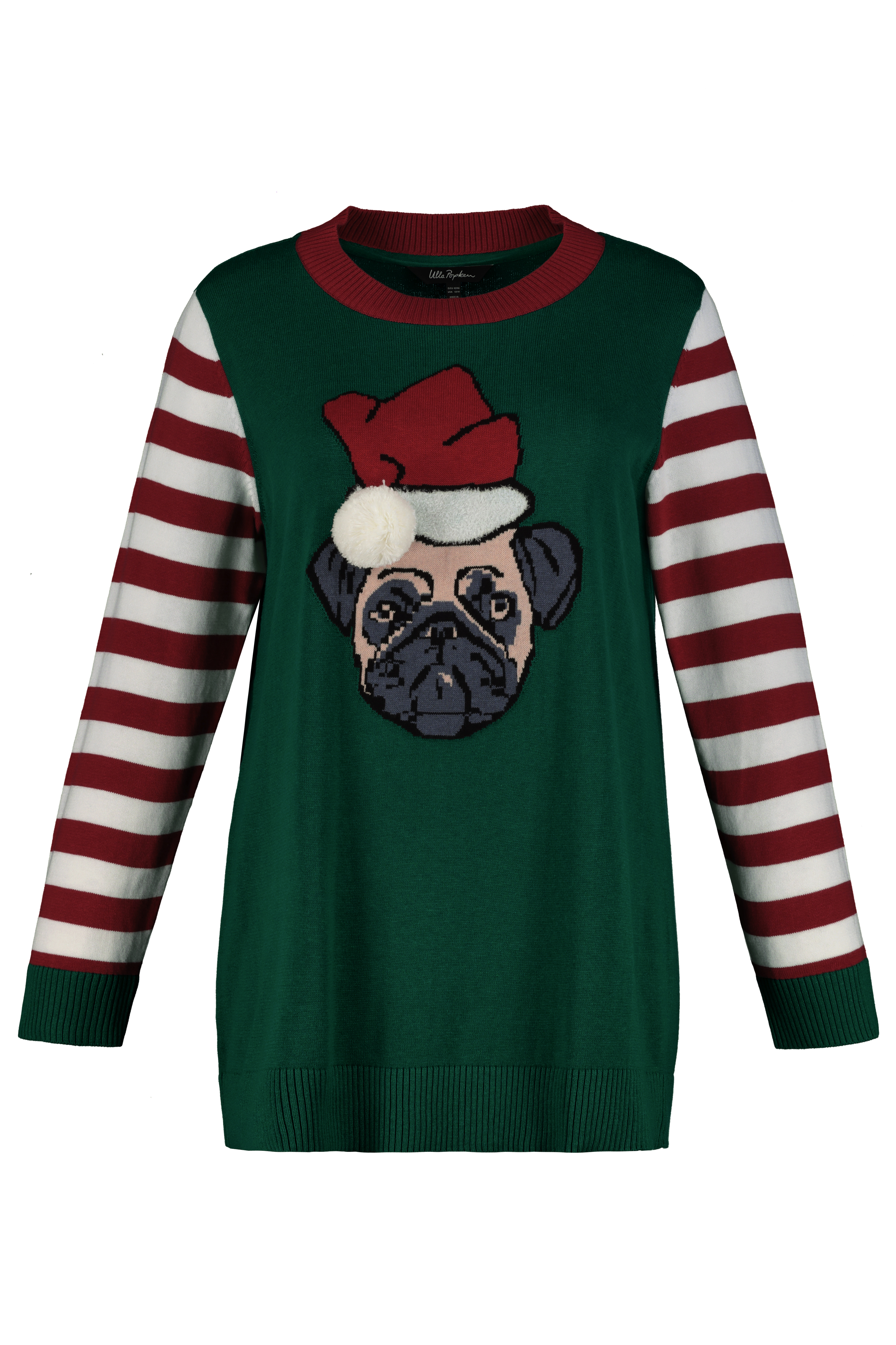 Weihnachtspulli mit Mops-Motiv