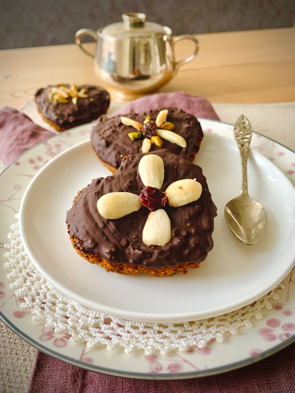 Gefüllte Lebkuchen mit Schokoladen-Glasur | Credit: Bettina Fleiss