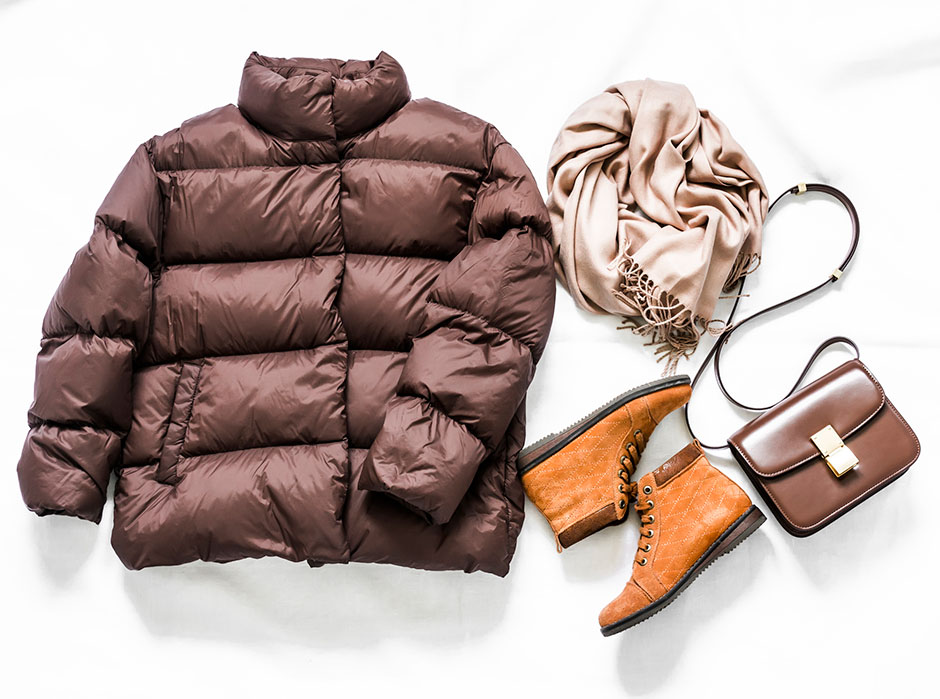 Puffer Jacket in Nugat | Credit: iStock.com/OksanaKiian