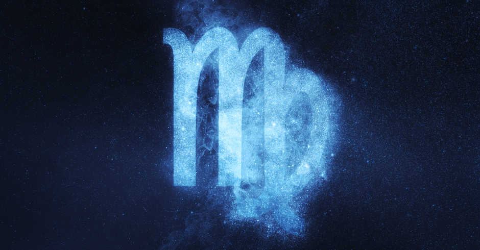 Das astrologische Symbol für das Sternzeichen Jungfrau