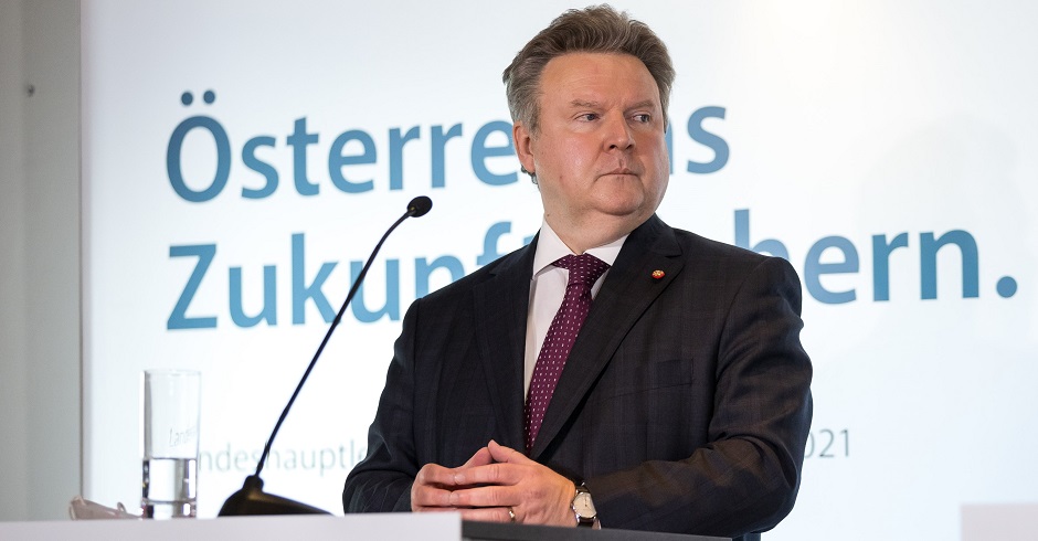 Wiens Bürgermeister Michael Ludwig bei  Pressekonferzen zum Lockdown in Österreich