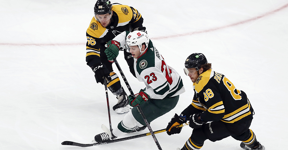 Marco Rossi bei seinem NHL-Debüt