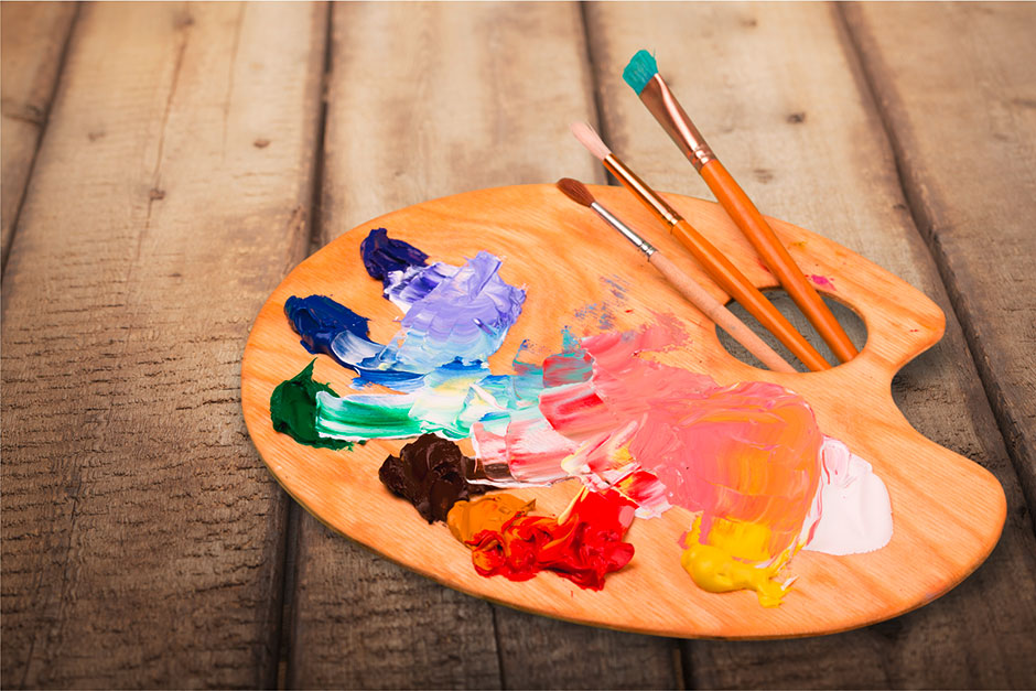 Farbpalette eines Malers | Credit: iStock.com/artisteer
