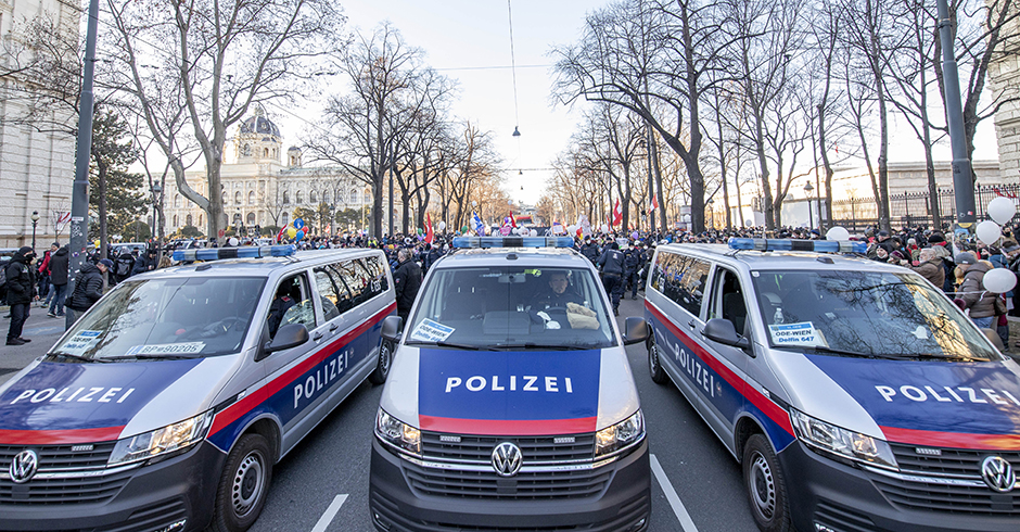 Corona-Demonstration am Wiener Ring