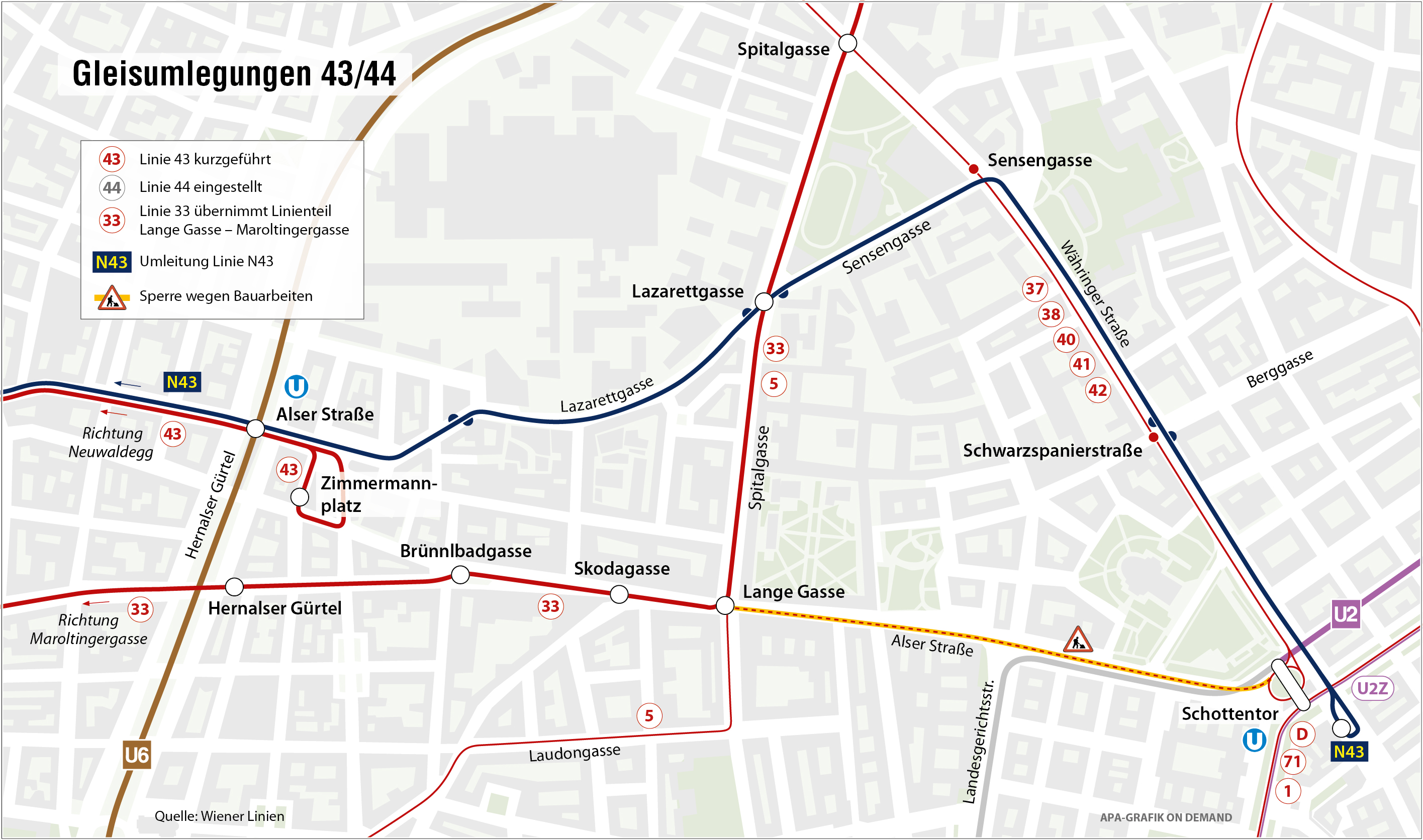 Straßenbahnplan | Credit: Wiener Linien