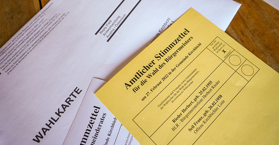 Stimmzettel zur Gemeinderatswahl in Tirol | Credit: Roland Mühlanger / picturedesk.com