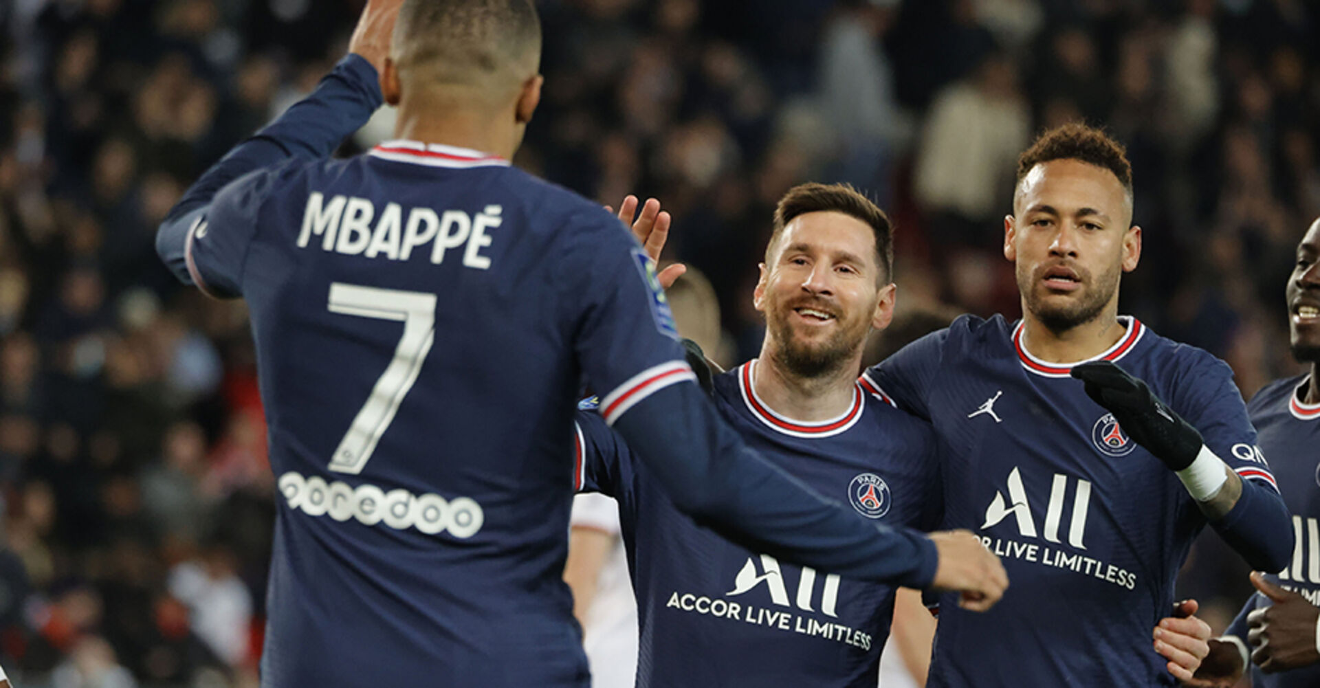 Kilian Mbappé, Lionel Messi und Neymar