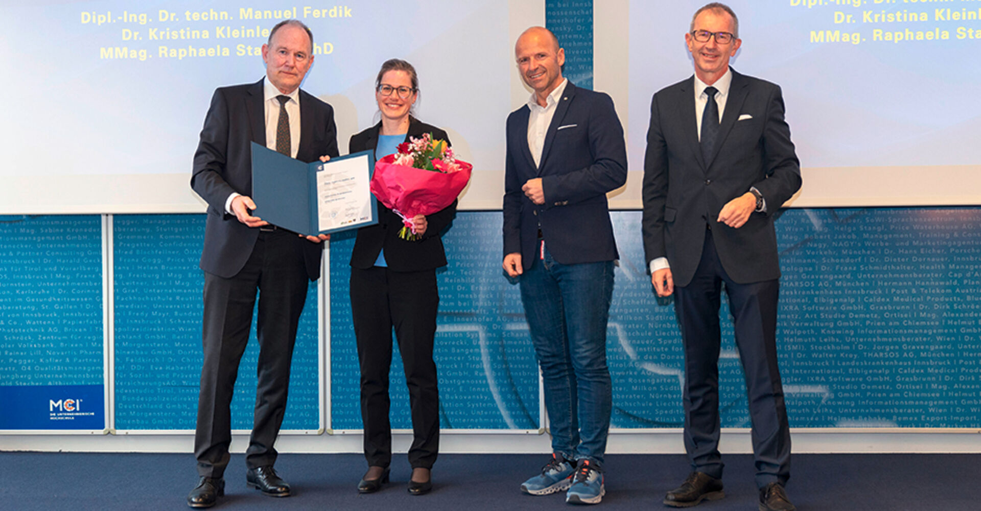 Franz Pegger, Raphaela Stadler, Hubert Siller, Andreas Altmann | Credit: MCI/Kiechl
