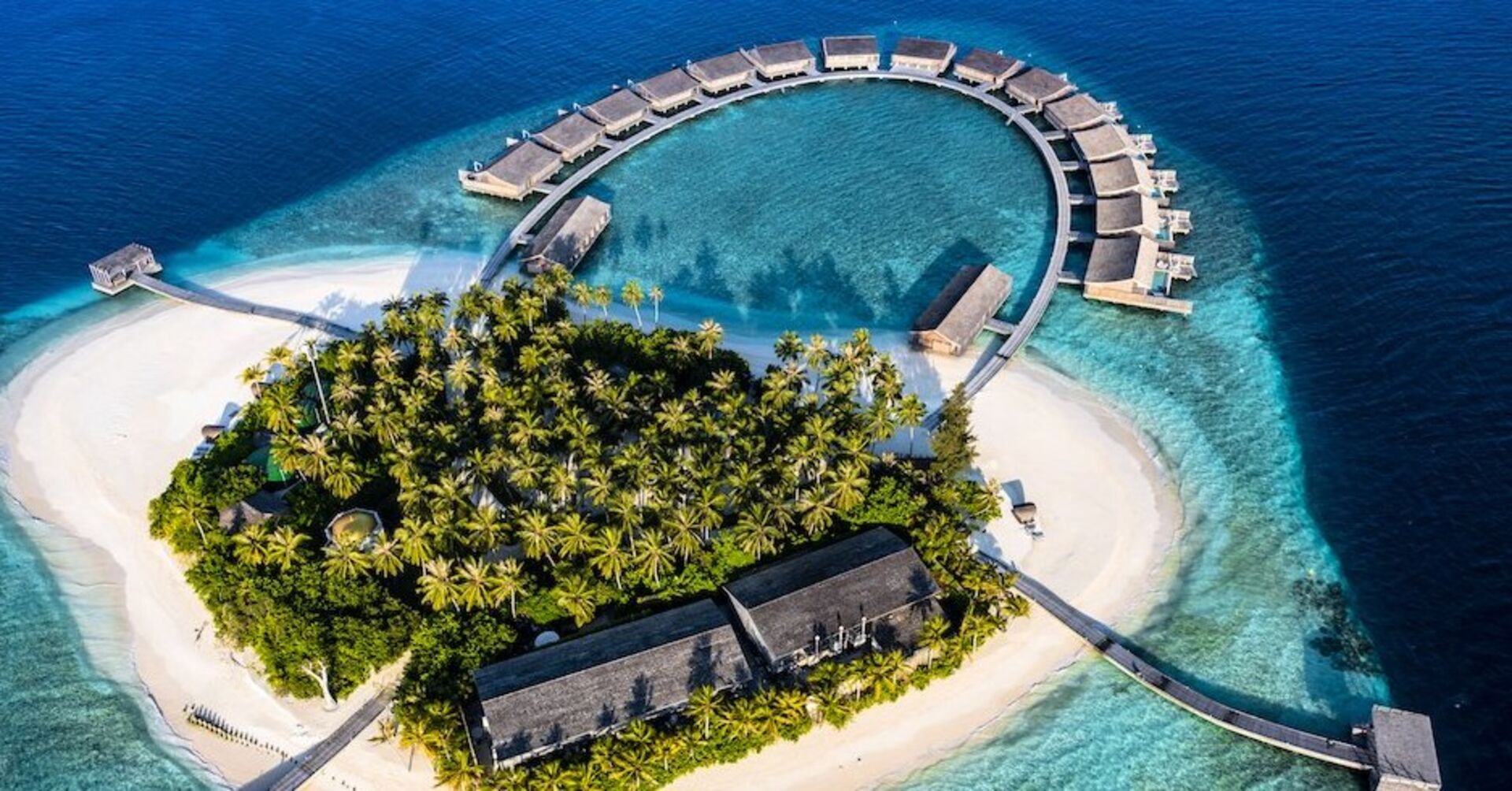 Luftaufnahme des Atolls