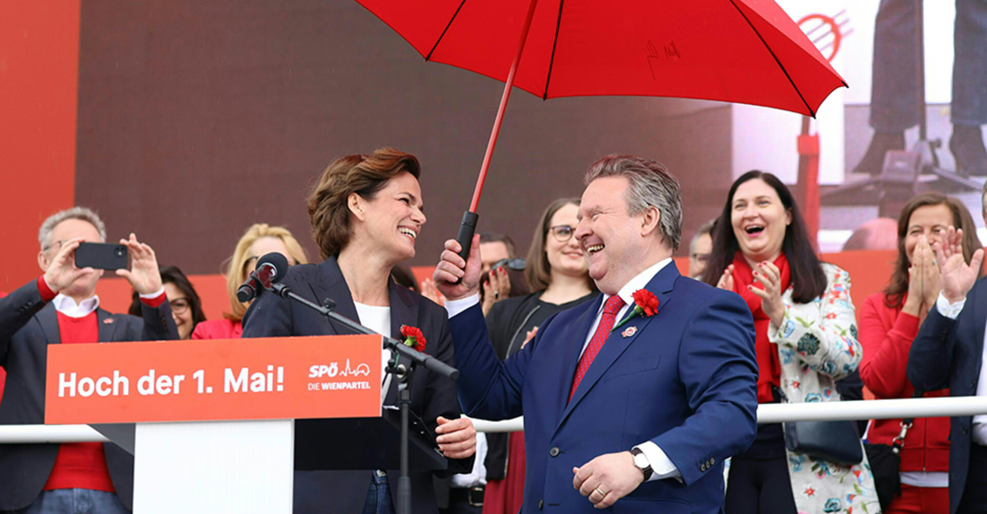 Bundesparteivorsitzende Pamela Rendi-Wagner und Wiens Bürgermeister Michael Ludwig