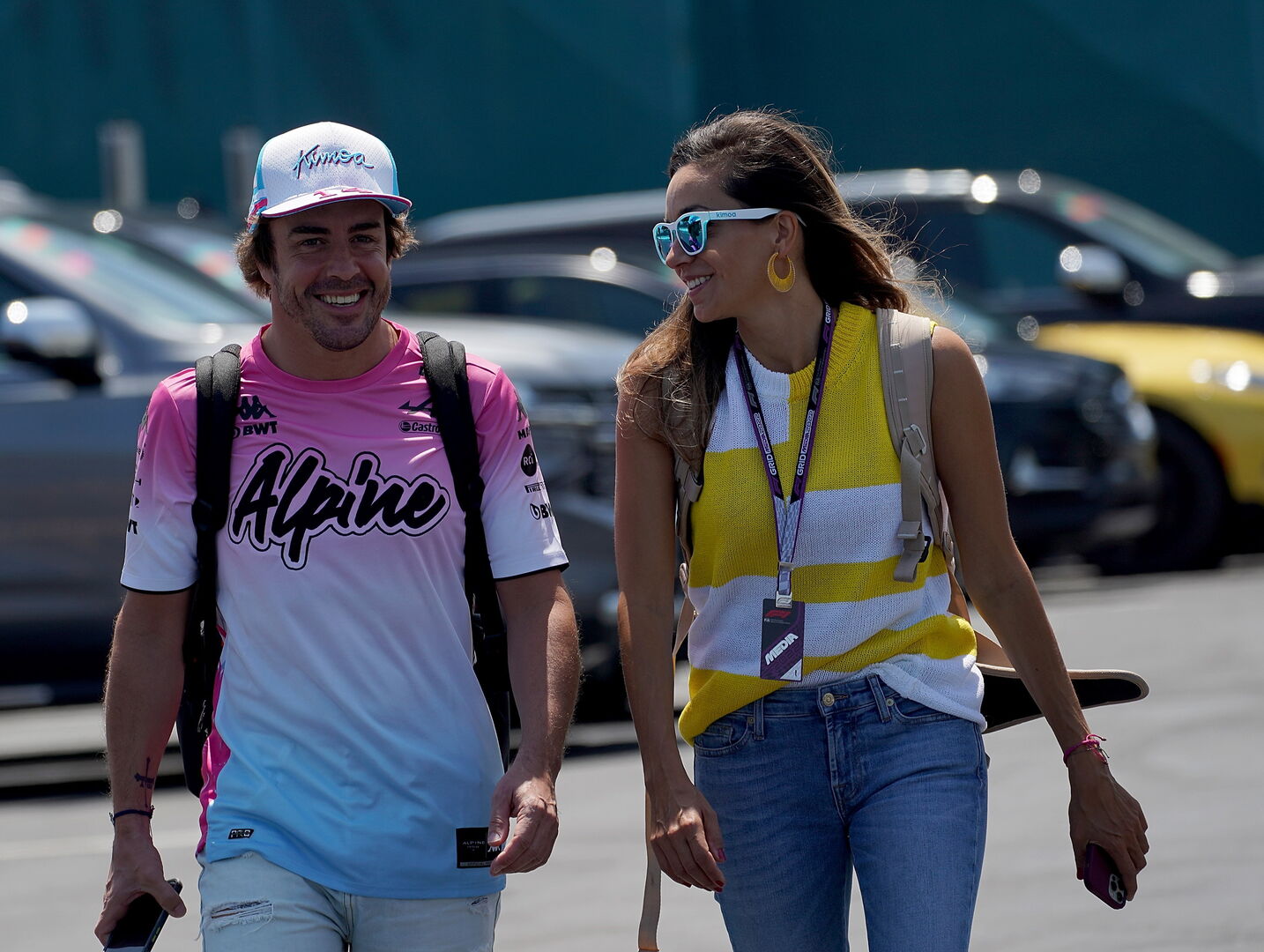 Fernando Alonso und seine Freundin Andrea Schlager. | Credit:  Hasan Bratic / EXPA / picturedesk.com