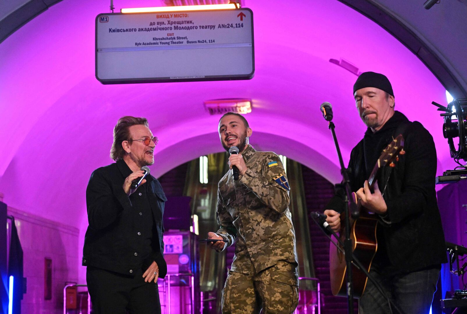 U2 beim Konzert in Kiew