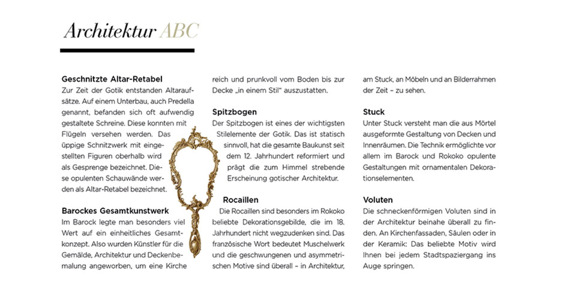 Architektur-ABC für alle, die gerne ein bisschen mehr wissen wollen.