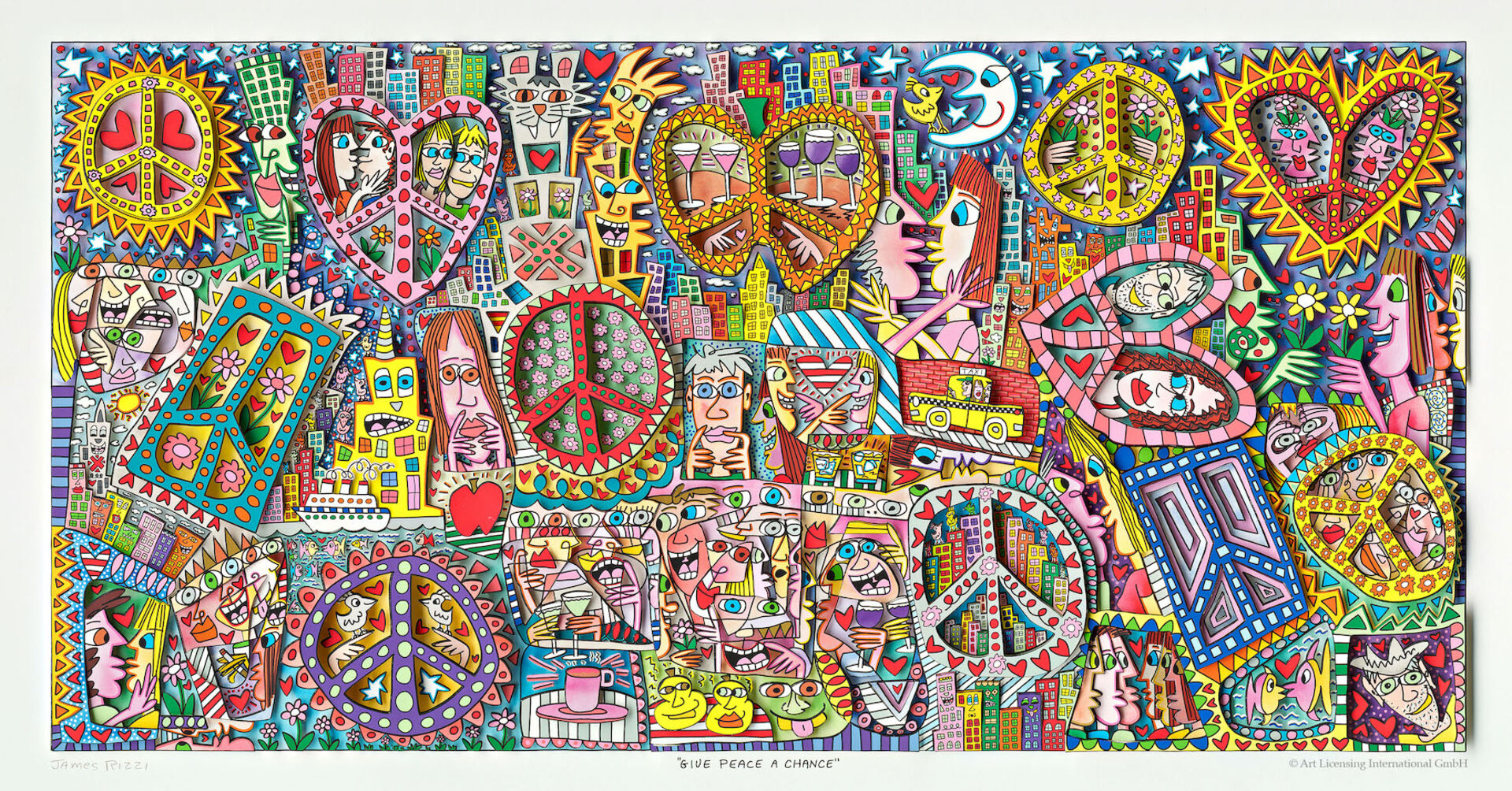 3D-Papierskulptur, „GIVE PEACE A CHANCE“