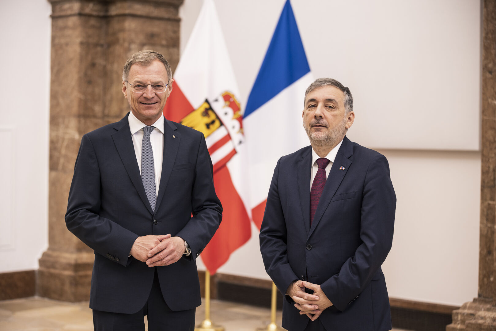Thomas Stelzer und Gilles Pécout in Linz