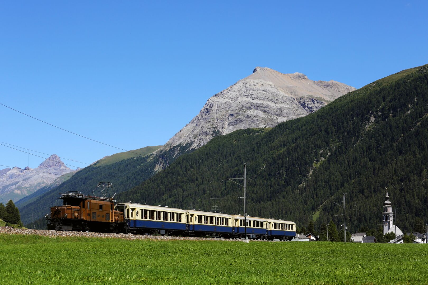 Historischer Glacier Express | Credit: Rhätische Bahn