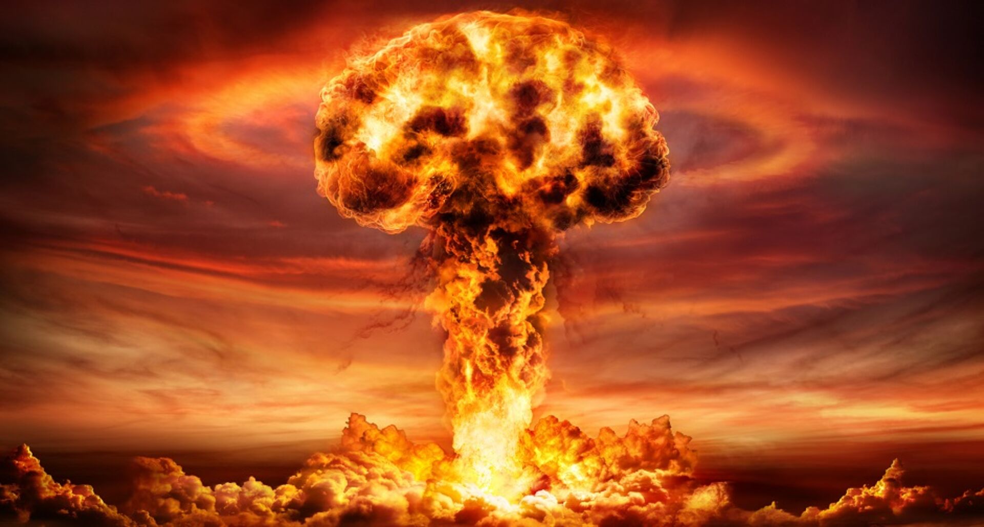 Eine Explosion. Die Folg: Ein Atompilz