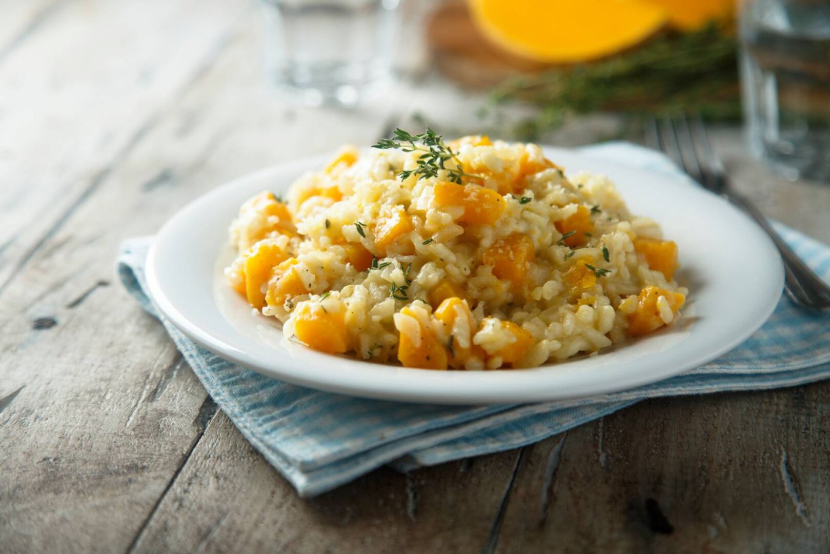 Kürbis-Risotto | Credit: iStock.com/Mariha-kitchen