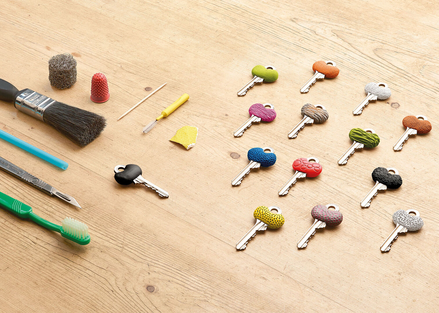 Sugru als Schlüsselaufsatz | Credit: tesa